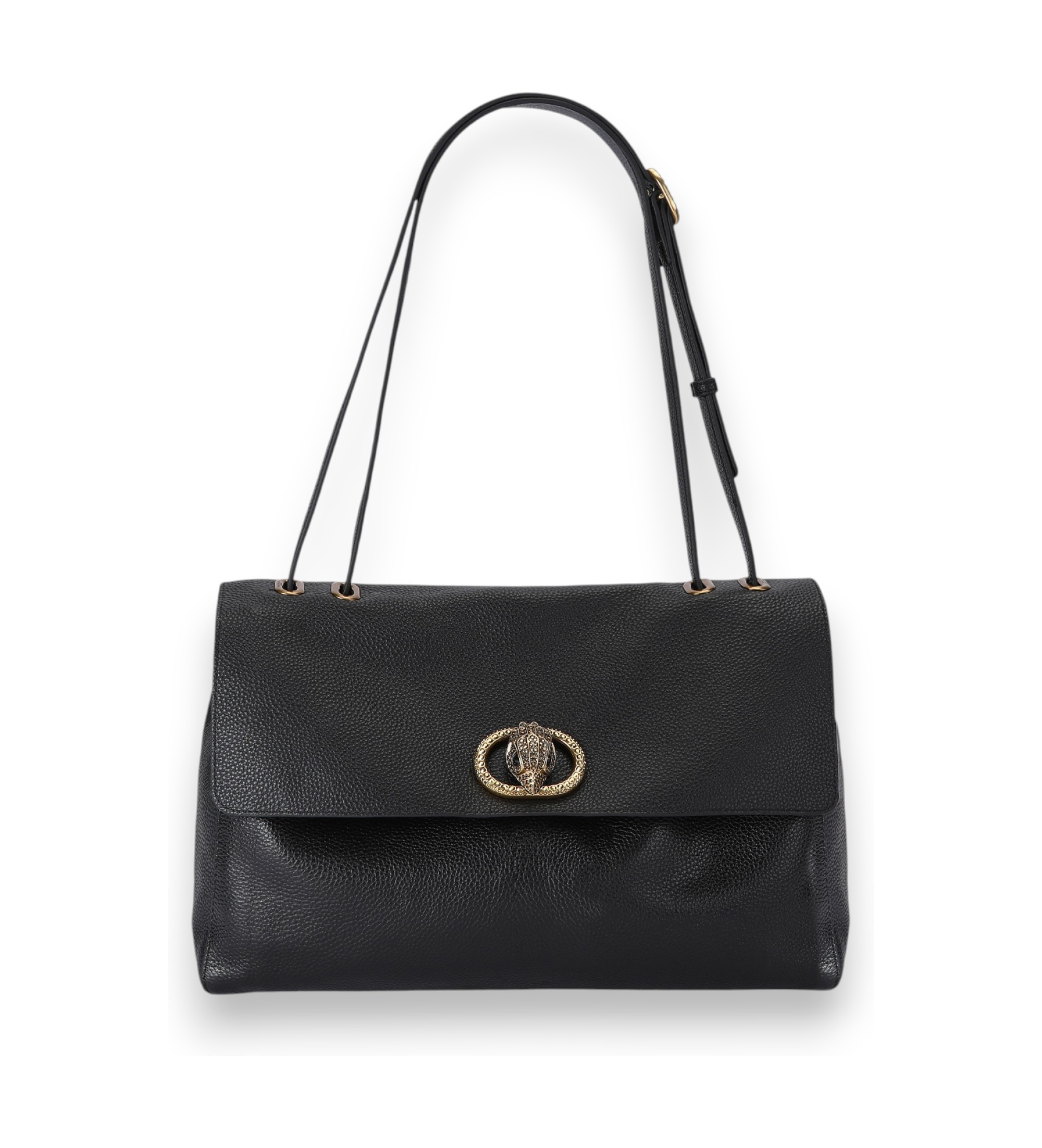 Kurt Geigervoor vrouwen. 6154000109 Zwarte Chelsea tas met klep (OSFA), Casual, Klassiek, Leer