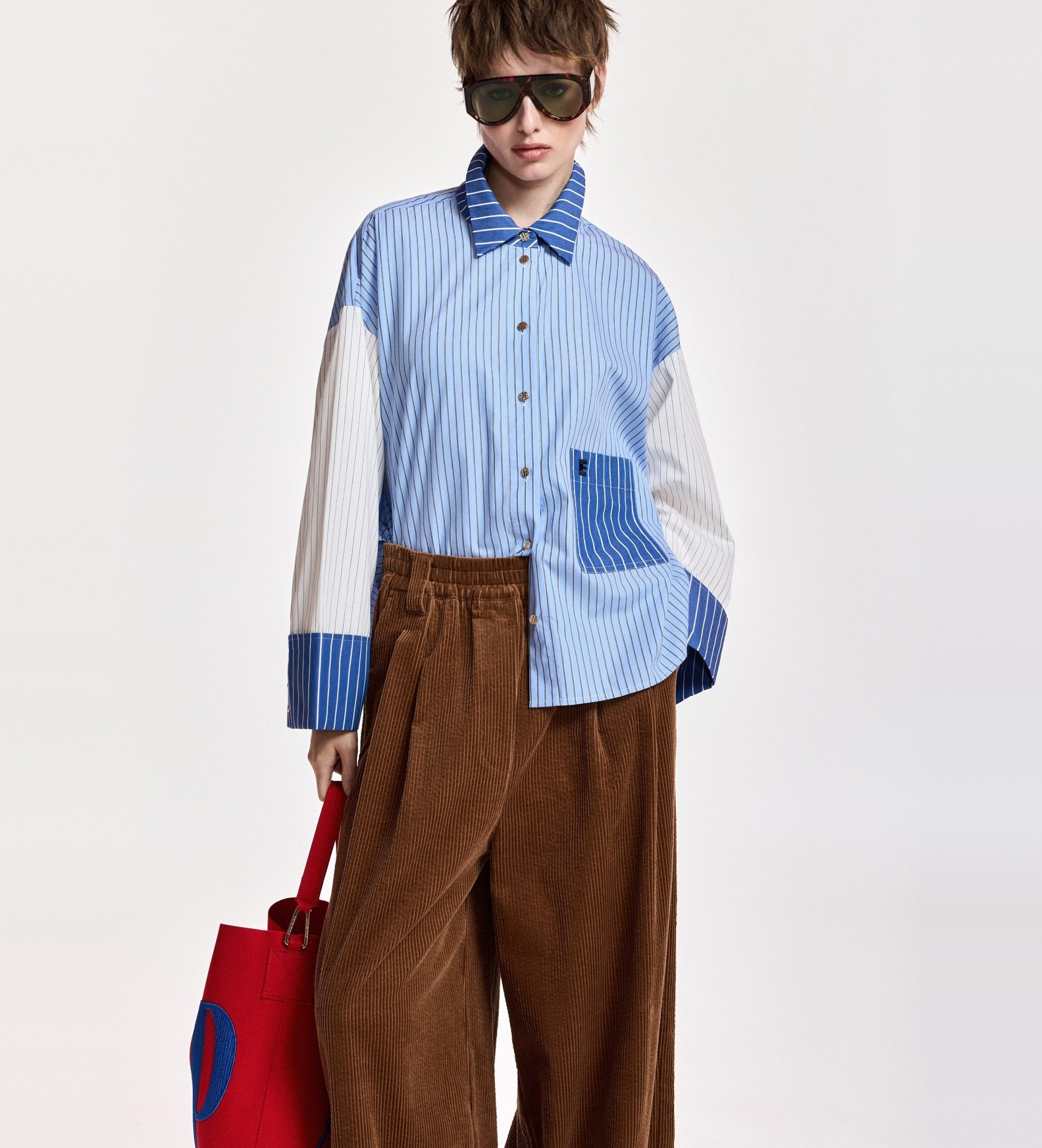 Essentiel Antwerp für Damen. KOVID Hemdmischgewebe Kovid blau (S), Lässig, Baumwolle, Langarm