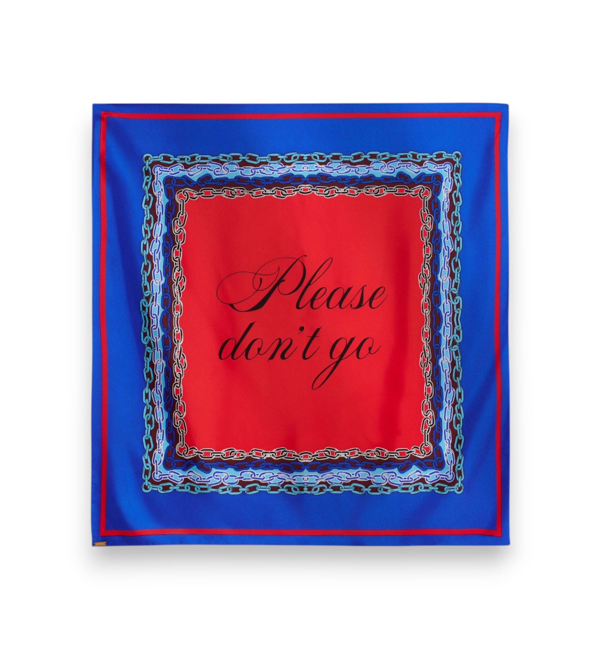 Essentiel Antwerp für Damen. KLASSIK Klassik Foulard mit Print, blau (OSFA), Seide, Klassisch