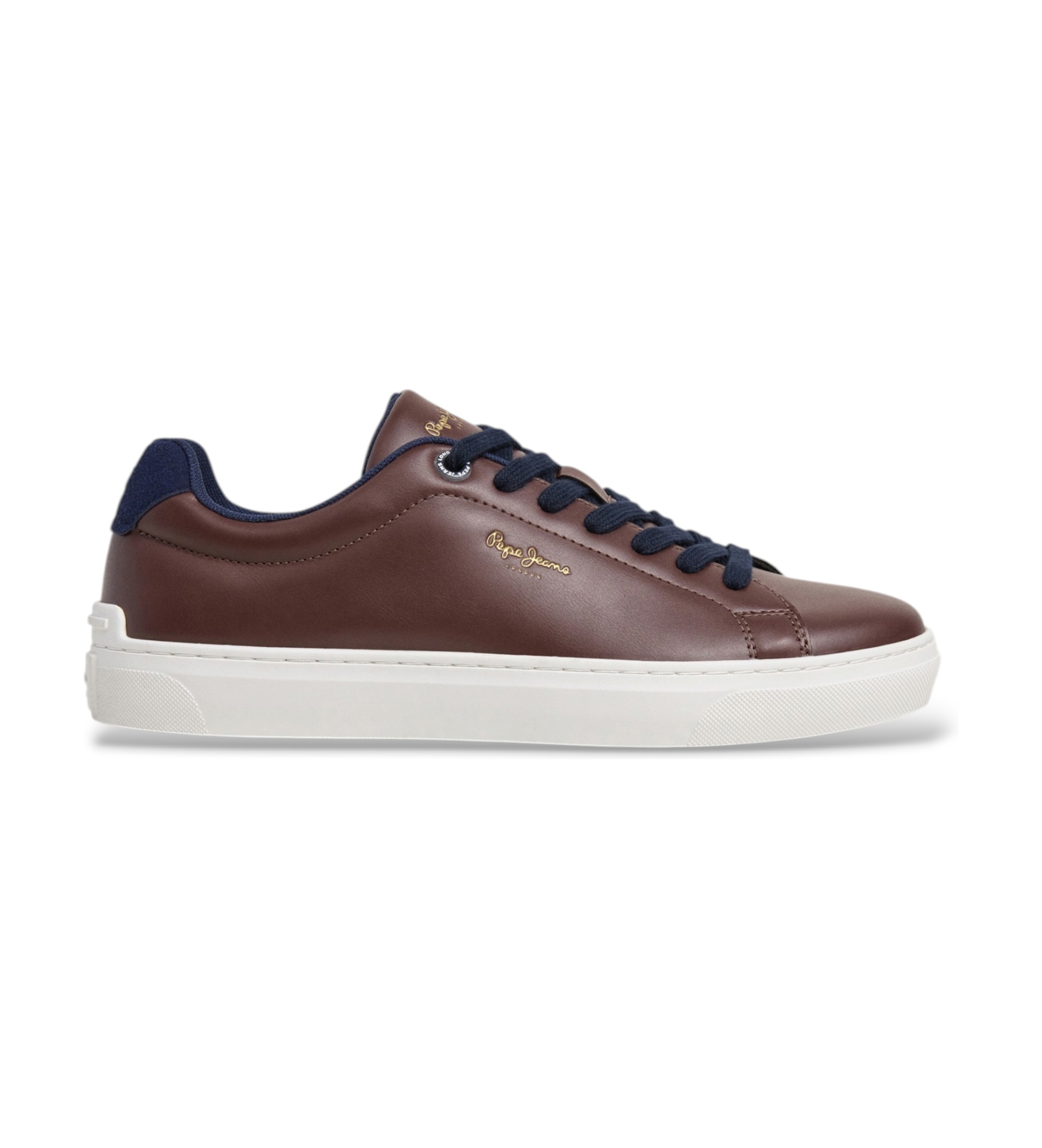 Pepe Jeansvoor mannen. PMS000062 Camden Mode sneakers donkerbruin (42), Plat, Veters, Casual, Klassiek