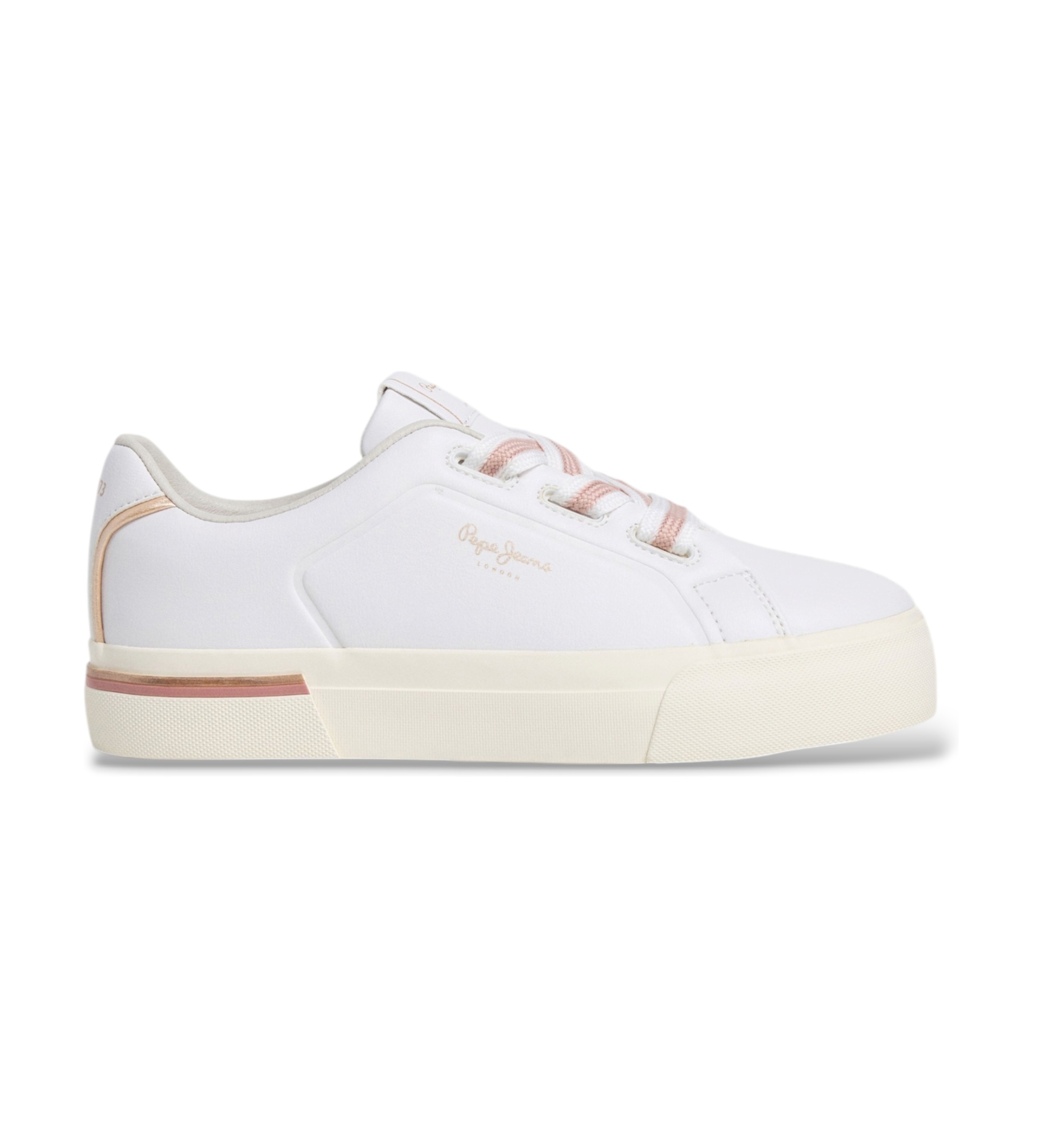 Pepe Jeansvoor vrouwen. PLS300026 Carla Basic sneakers wit (39), Plat, Veters, Casual