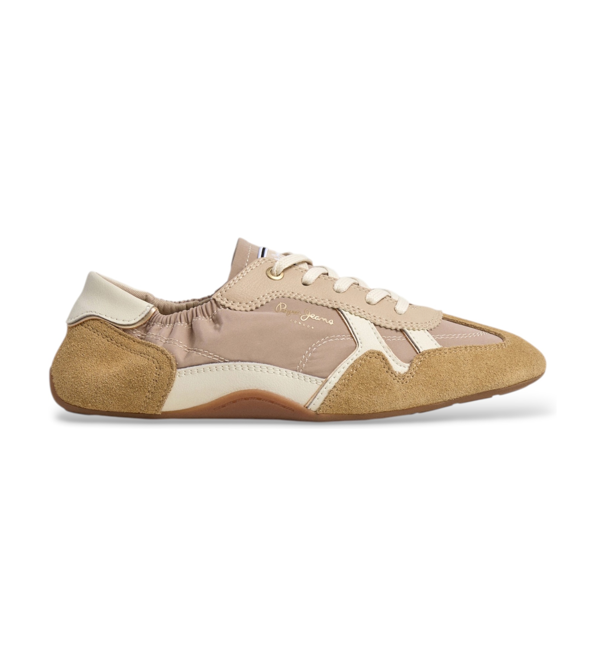 Pepe Jeansvoor vrouwen. PLS600080 Noa Dance sneakers beige (40), Stof, Plat, Veters, Casual
