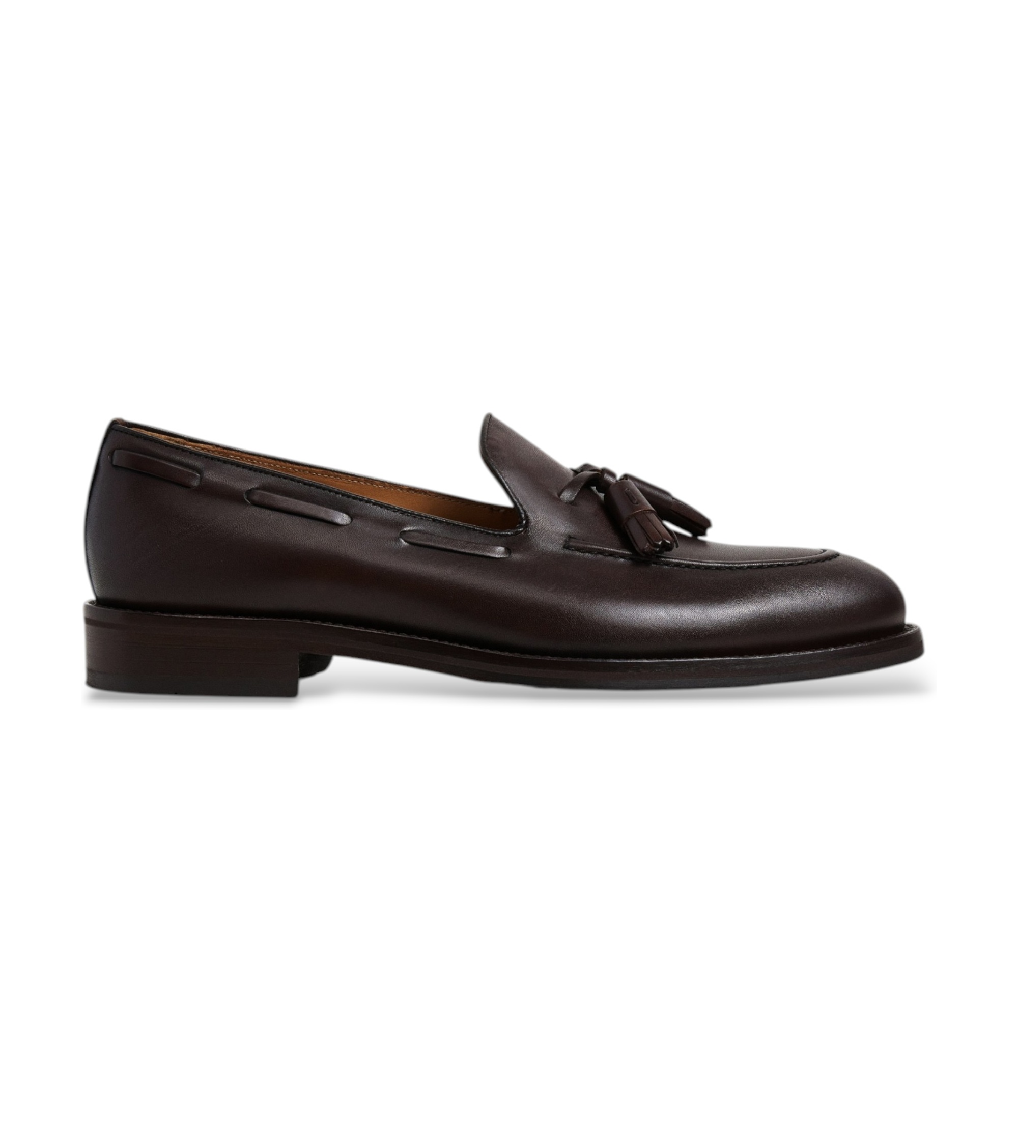 Hackett Londonvoor mannen. HMS200061 Donkerbruine Mayfair leren loafers (41), Leer, 1 tot 3 cm, Geen, Casual, Klassiek