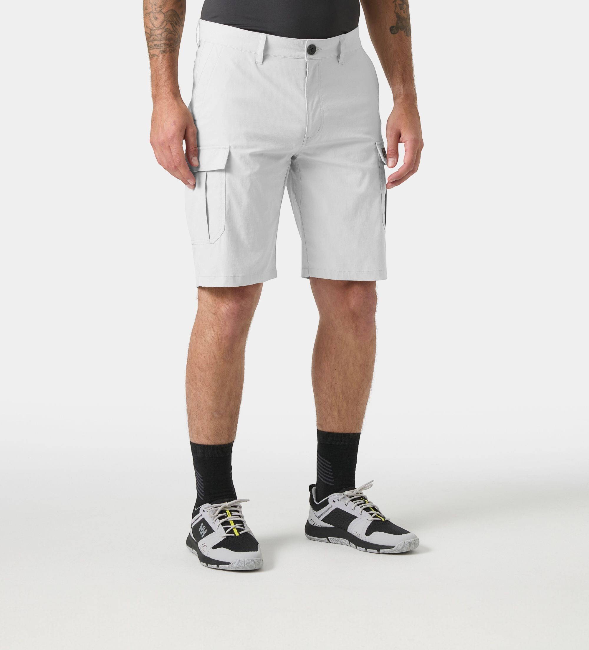 Helly Hansenvoor mannen. 34537 Lichtgrijze HH Quick Dry cargobermuda (34), Casual, Grijs, Polyamide