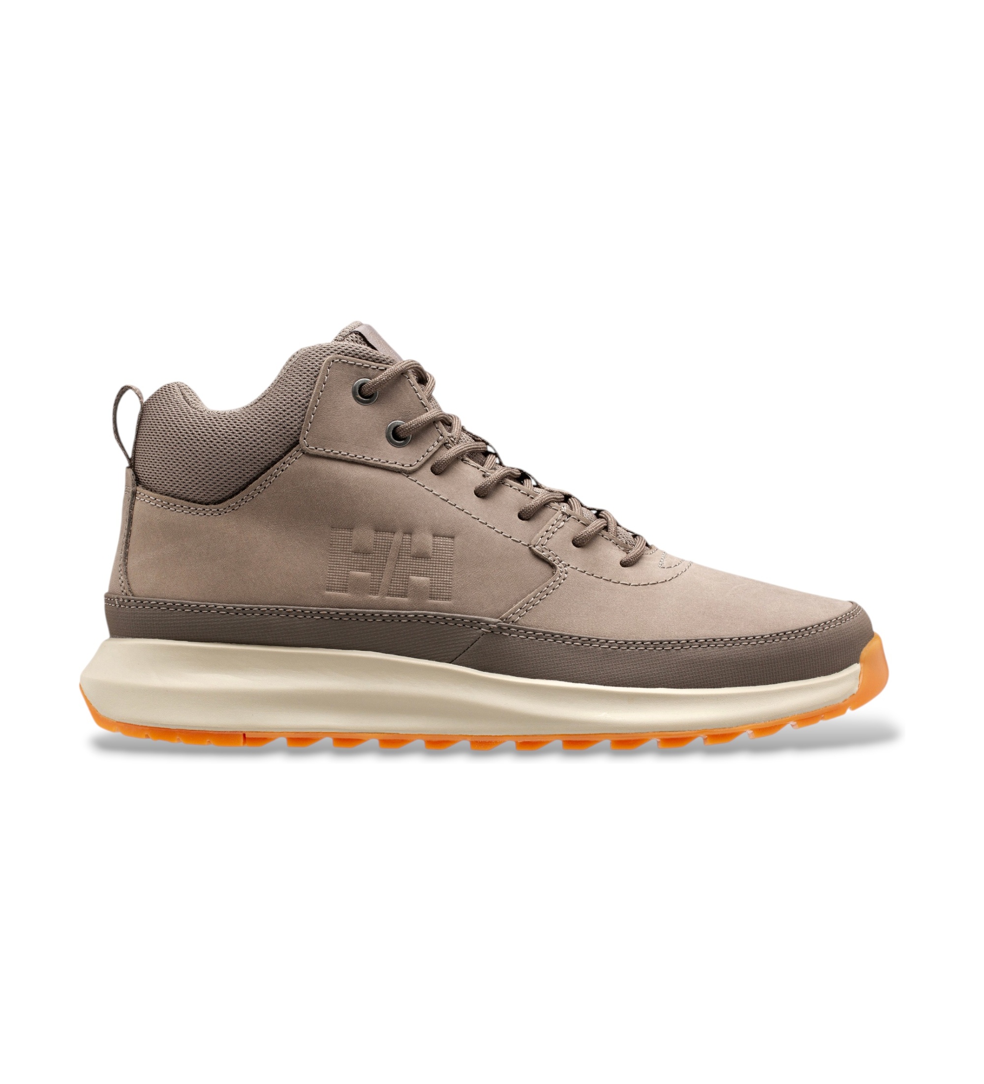Helly Hansenvoor mannen. 12119 Beckett Mid enkellaarzen in taupe leer (40), Plat, Veters, Casual, Buiten