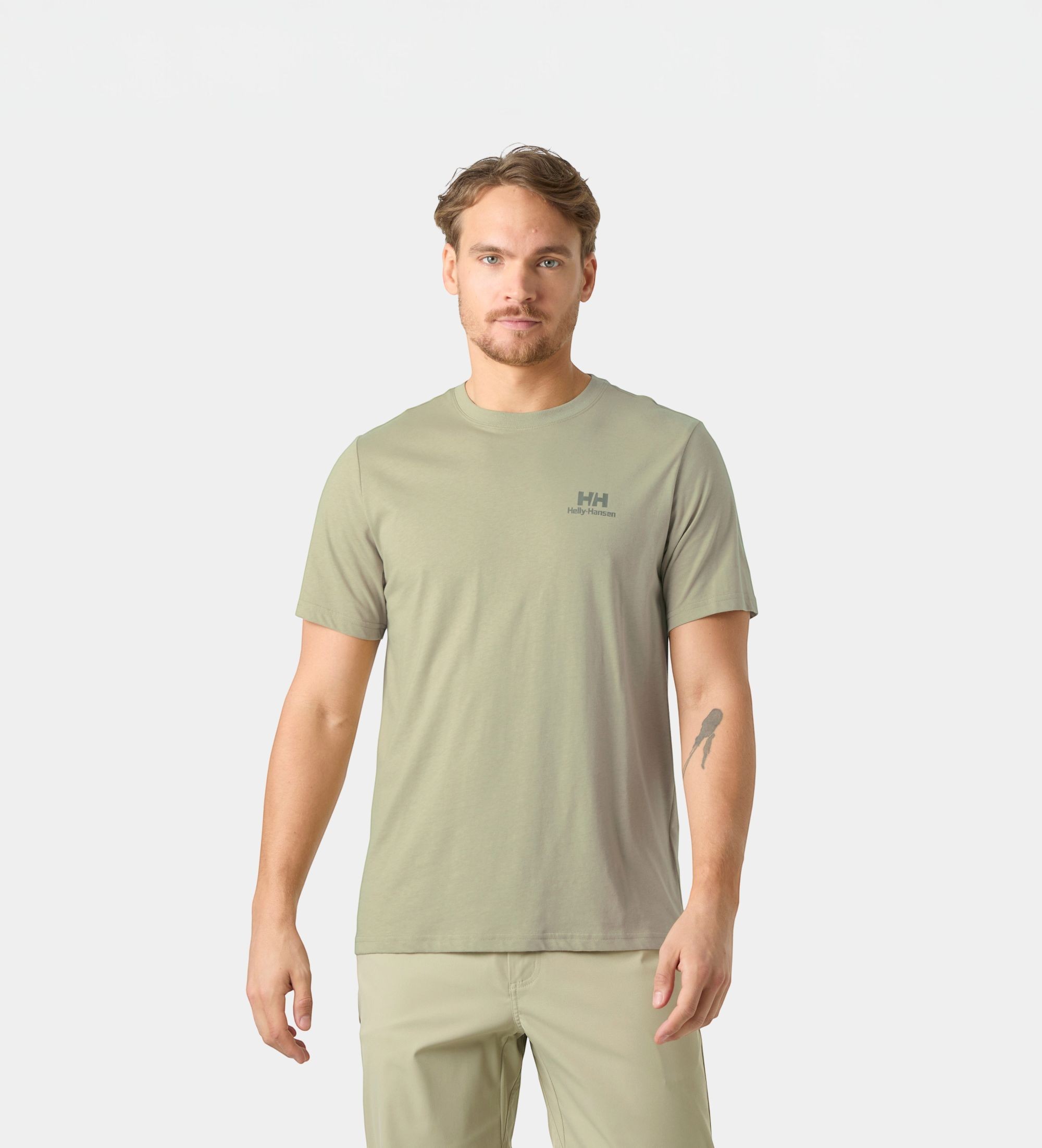 Helly Hansenvoor mannen. 63500 Nord Graphic T-shirt beige (L), Casual, Katoen, Korte mouwen