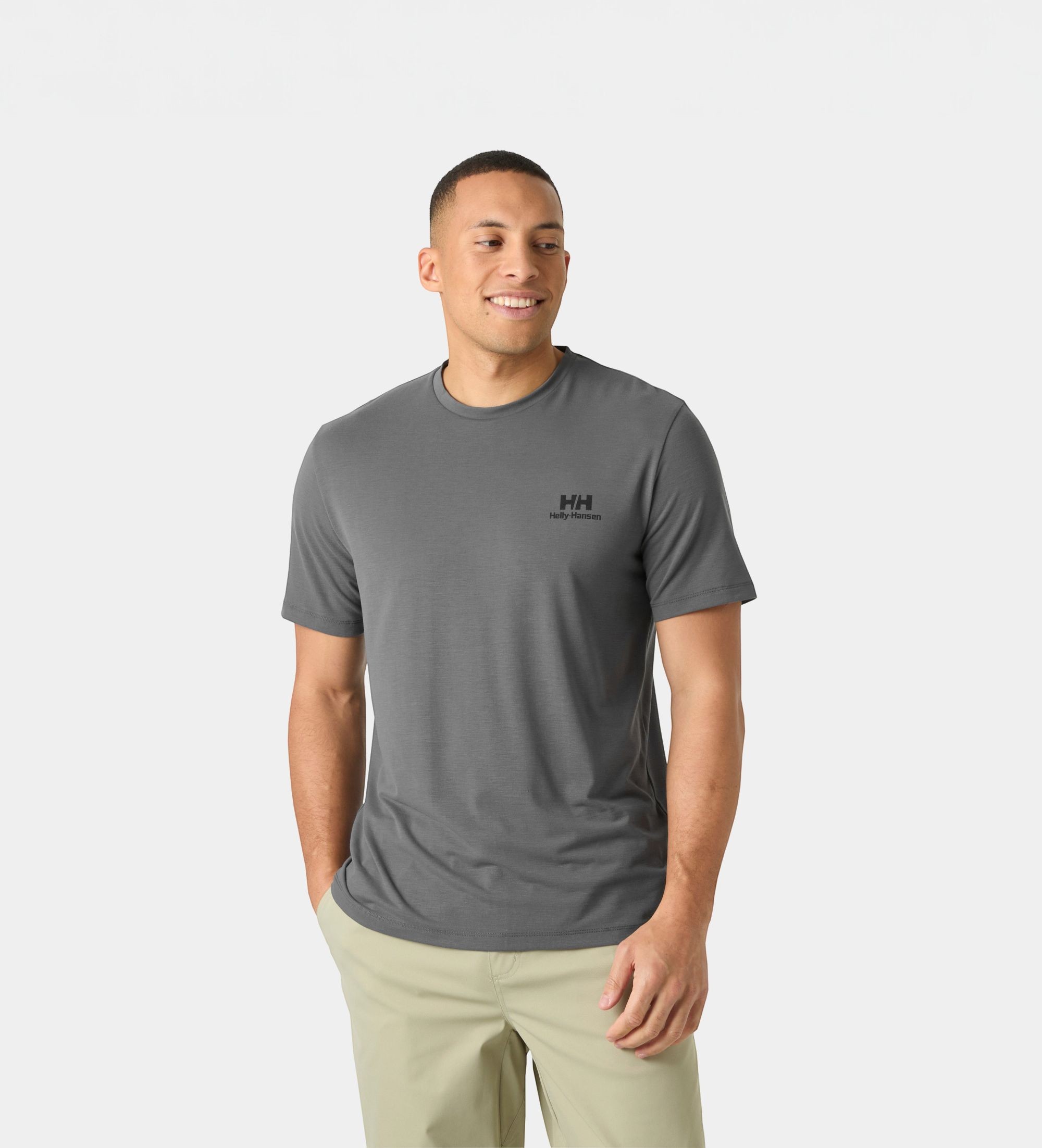 Helly Hansenvoor mannen. 63082 Skog Graphic T-shirt grijs (XL), Casual, Polyester, Korte mouwen