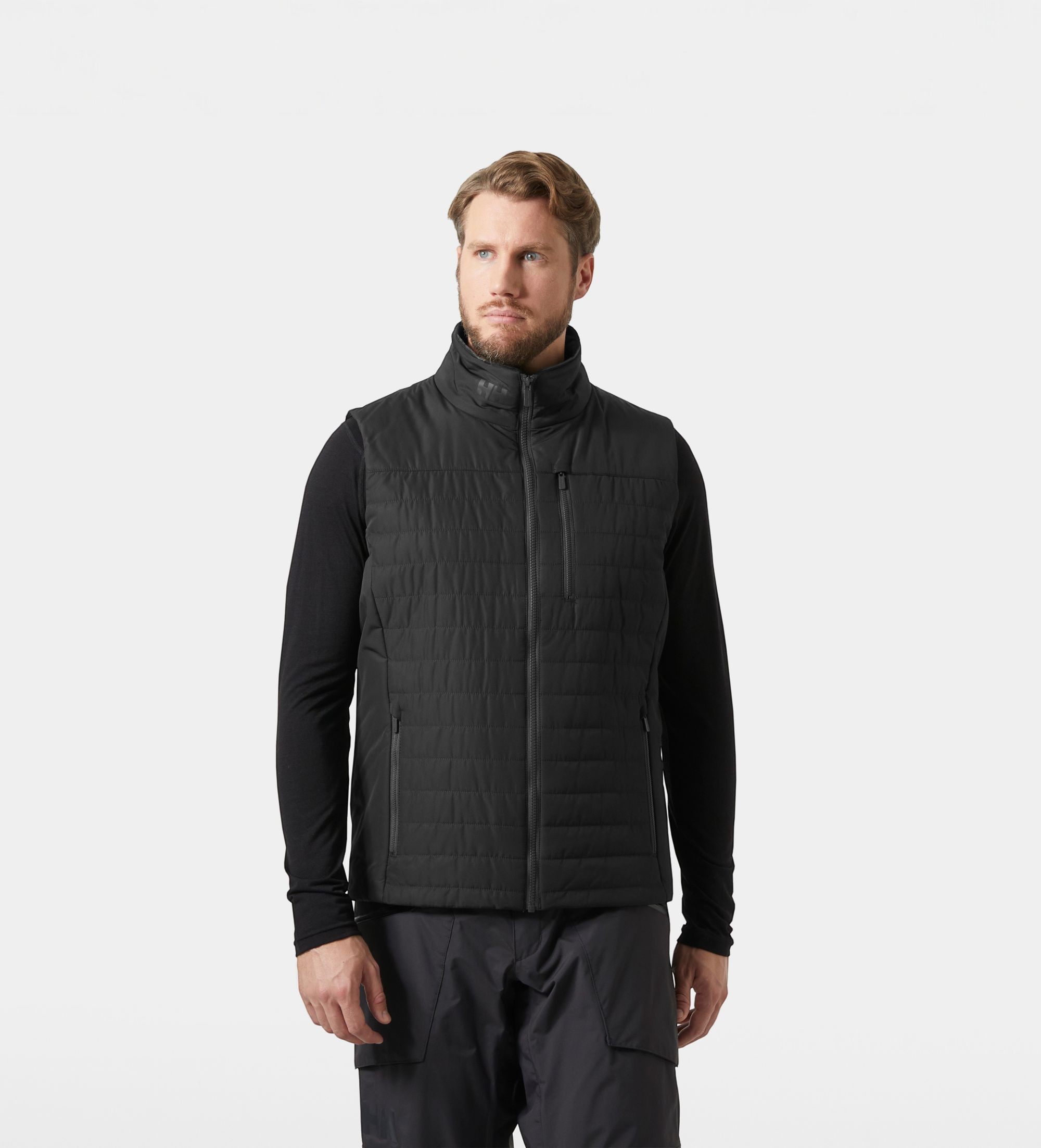 Helly Hansenvoor mannen. 30377 Grijs geïsoleerd Crew Insulator vest (S), Zwart, Casual, Polyester