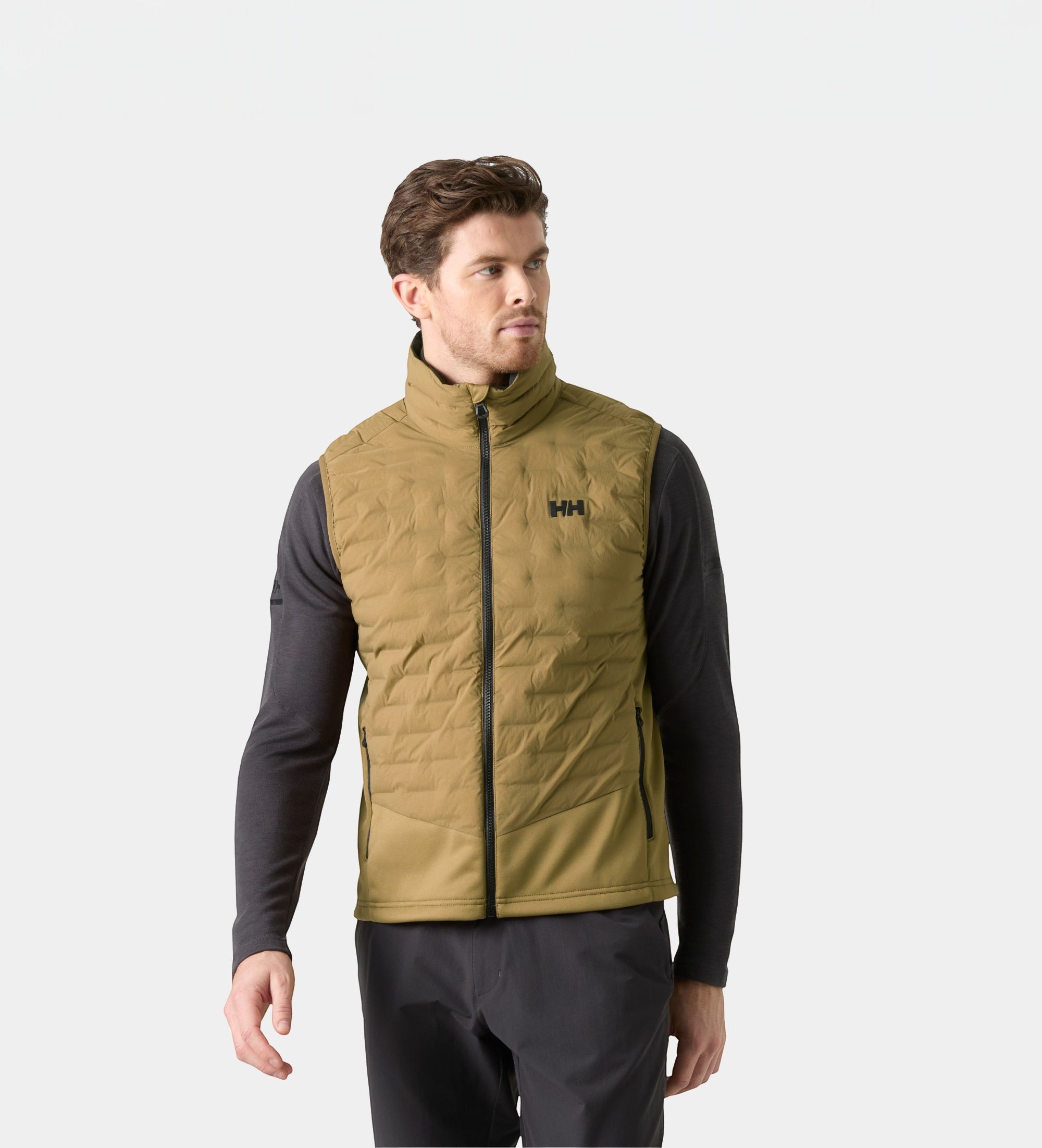 Helly Hansenvoor mannen. 34491 Bruine HP Hybrid Stretch isolerende bodywarmer (XL), Casual, Polyamide