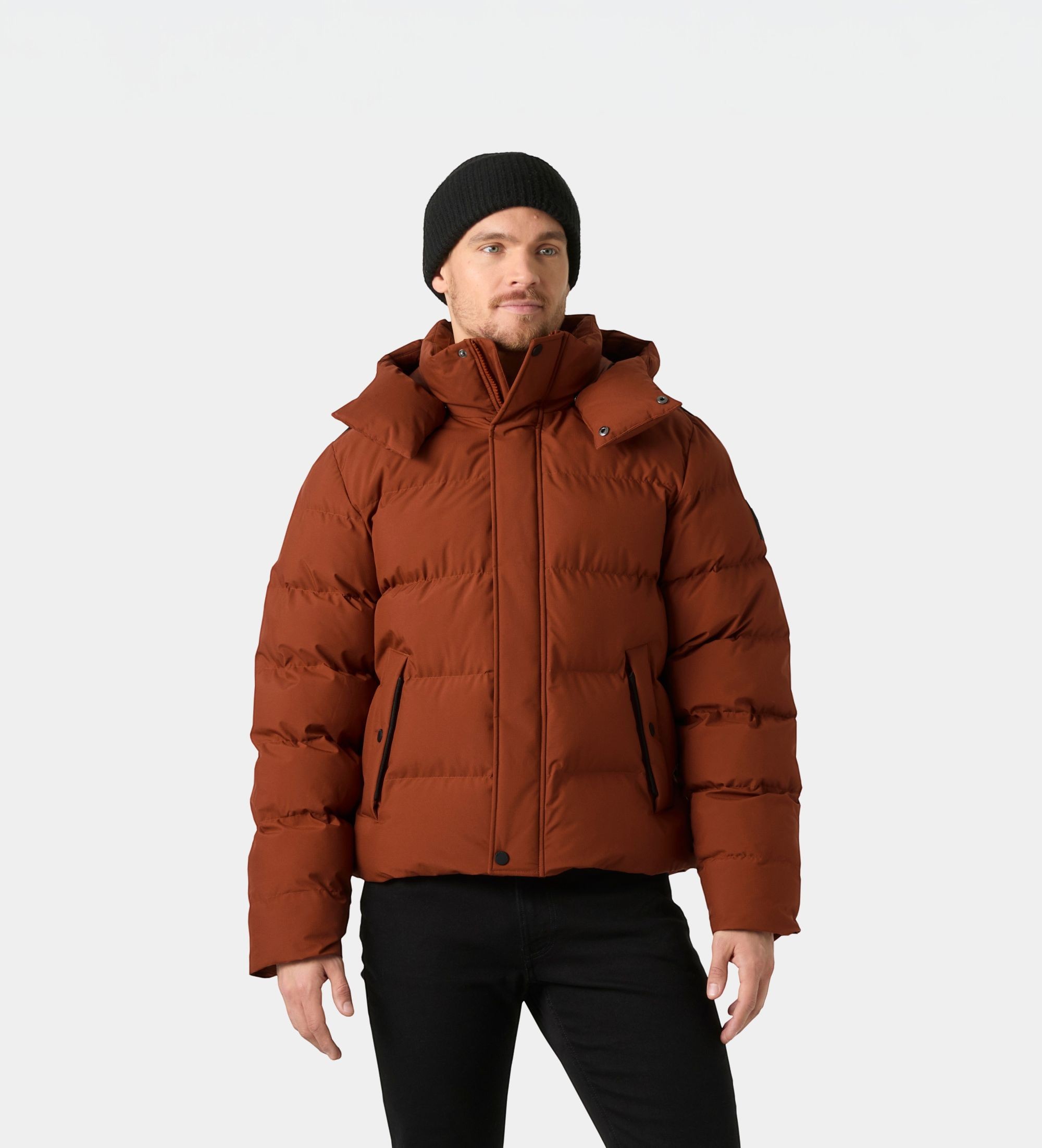 Helly Hansenvoor mannen. 54603 Gewatteerde jas Saxon Peak oranje (S), Bruin, Casual, Polyester