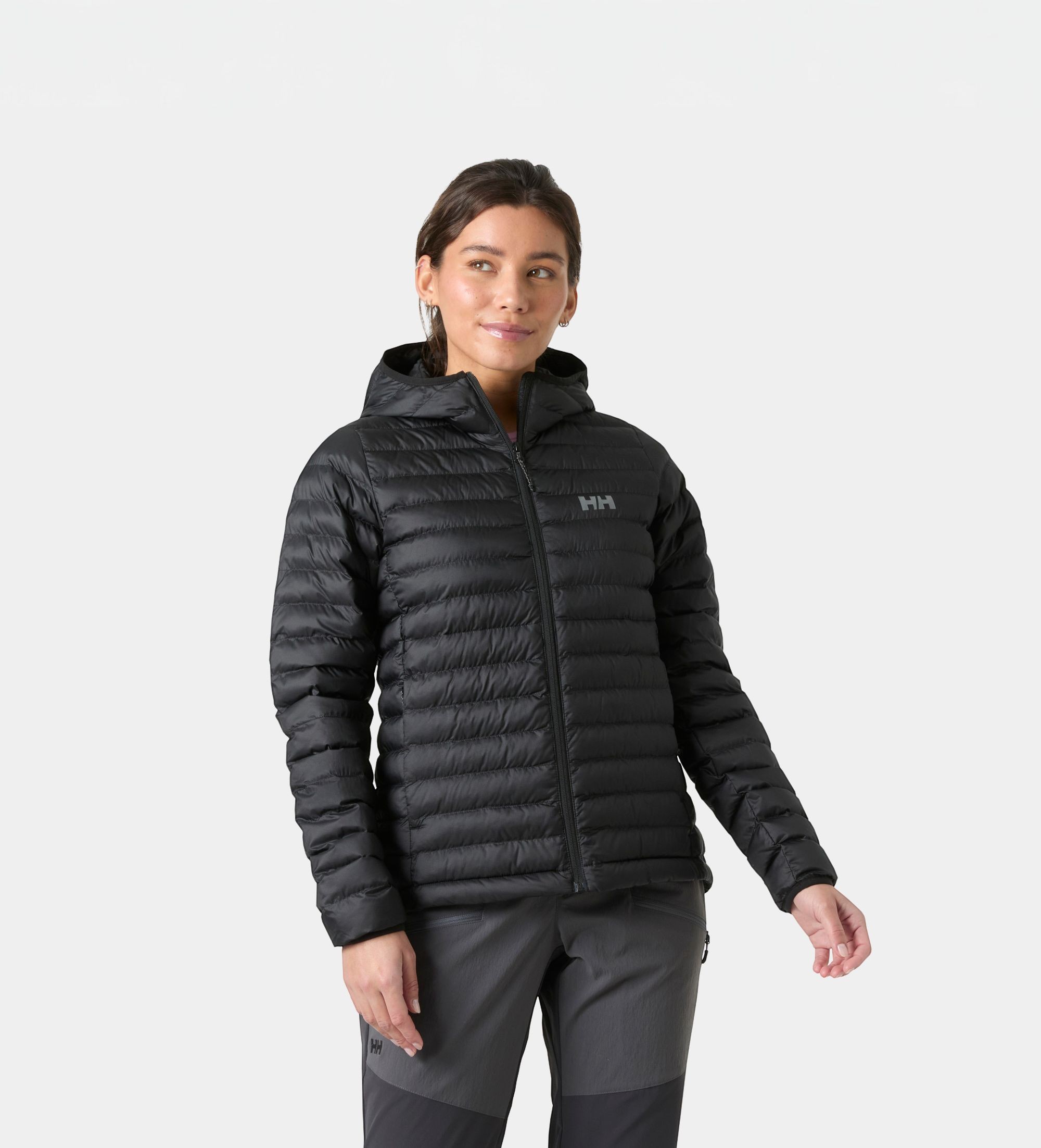 Helly Hansenvoor vrouwen. 63501 Sirdal geïsoleerd jack met capuchon zwart (S), Casual, Buiten, Gerecycled polyester