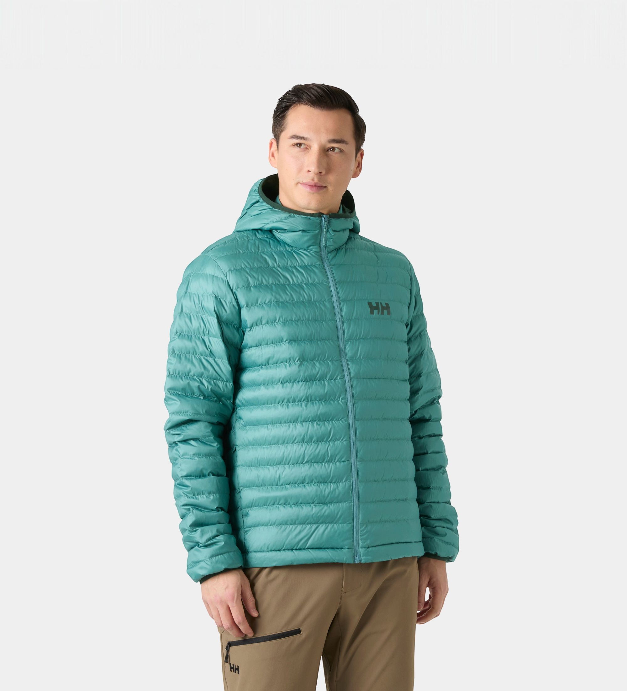 Helly Hansenvoor mannen. 63449 Sirdal gewatteerde jas met capuchon groen (S), Casual, Buiten, Gerecycled polyester