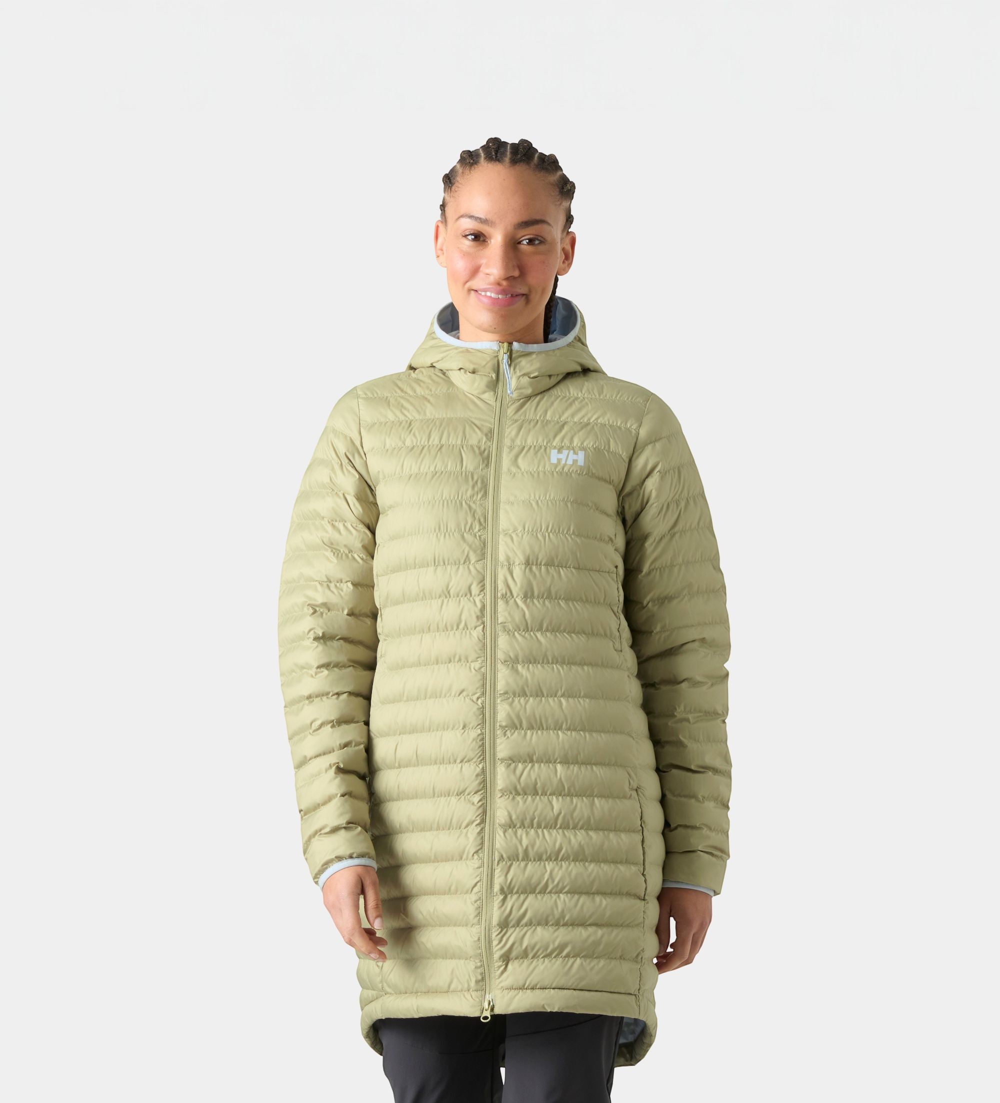 Helly Hansenvoor vrouwen. 63503 Sirdal lange geïsoleerde jas met capuchon groen (S), Casual, Polyester, Buiten