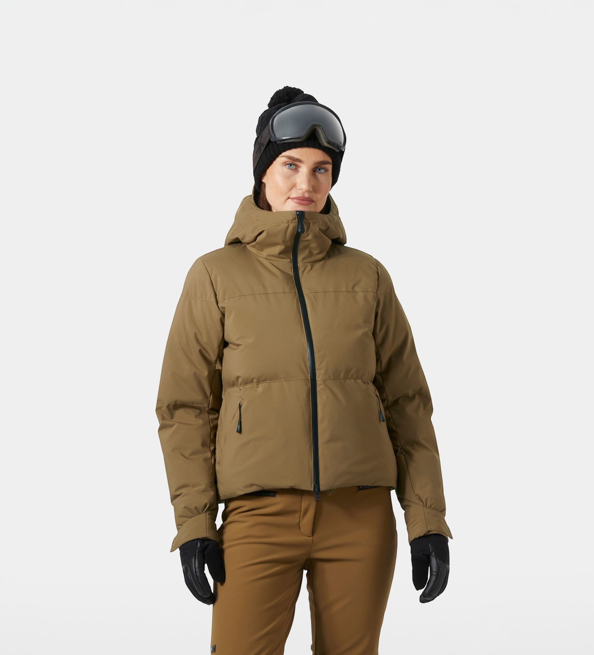 Helly Hansenvoor vrouwen. 65897 Nora Short Puffy skijas bruin (S), Casual, Polyester, Buiten