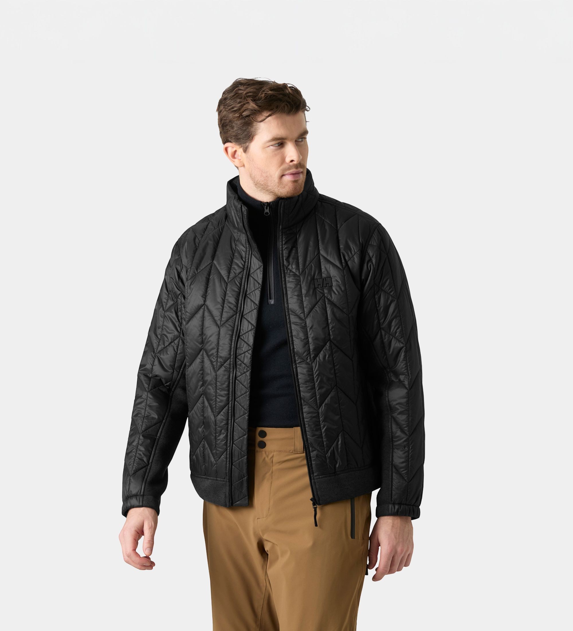 Helly Hansenvoor mannen. 54646 Afton hybride jas zwart (S), Casual, Gerecycled polyester