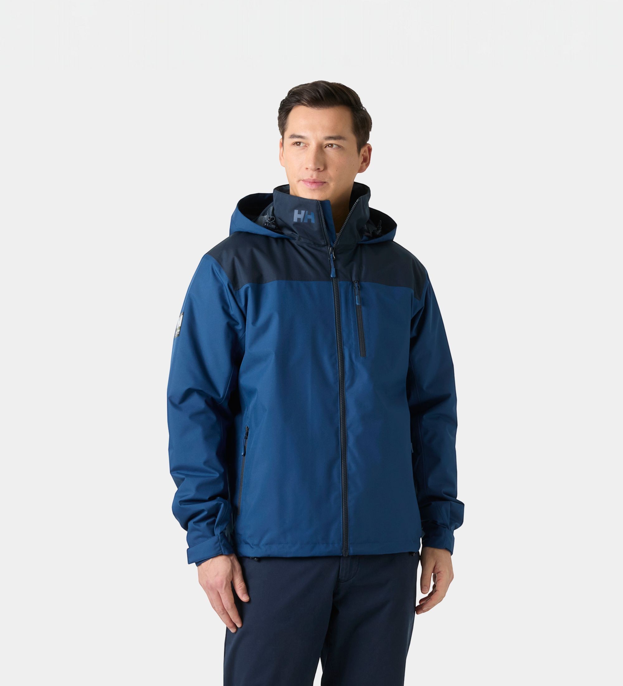 Helly Hansenvoor mannen. 34442 Nautische jas Crew Hooded Midlayer 2.0 donkerblauw (S), Casual, Polyester, Buiten, Marineblauw