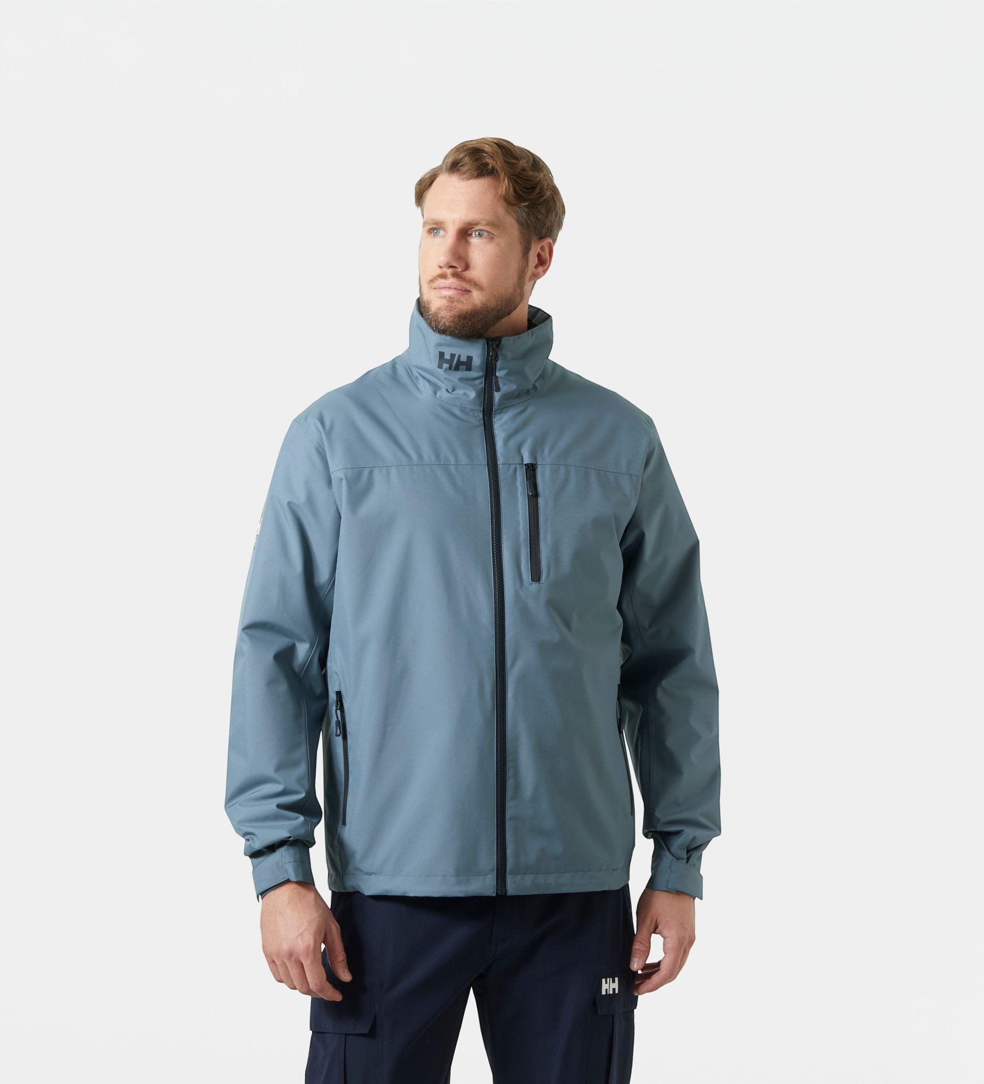 Helly Hansenvoor mannen. 34444 Crew Midlayer 2.0 zeiljack blauw (M), Casual, Polyester, Buiten, Marineblauw