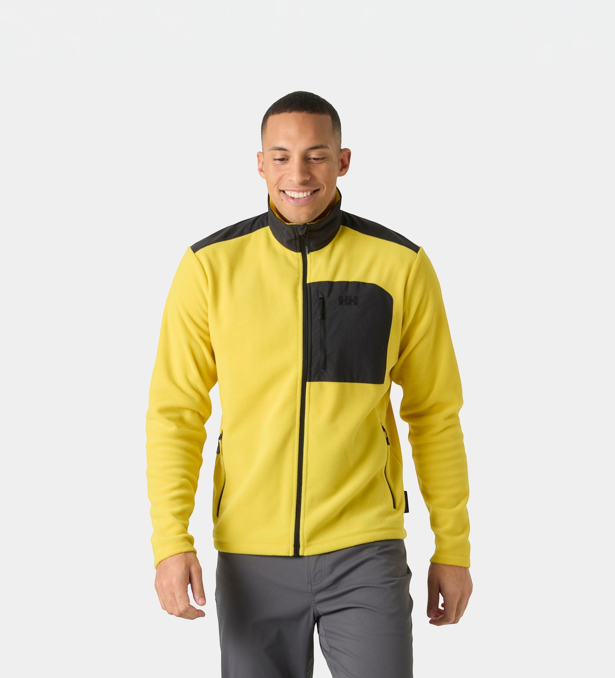 Helly Hansenvoor mannen. 49454 Daybreaker Block fleecejack geel (XL), Casual, Polyester, Buiten