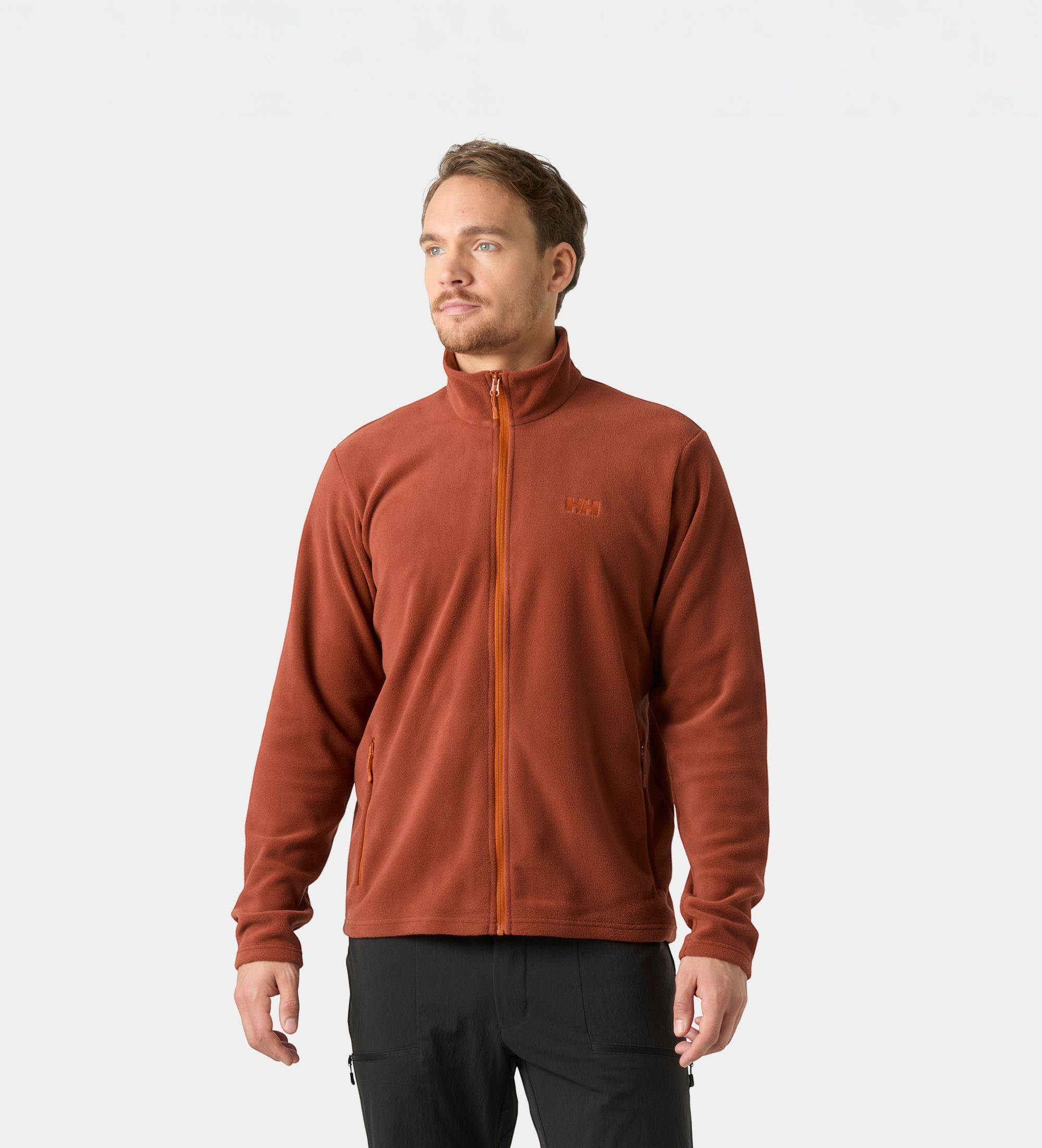 Helly Hansenvoor mannen. 48281 Rood-oranje Daybreaker fleecejack (XL), Casual, Polyester, Buiten