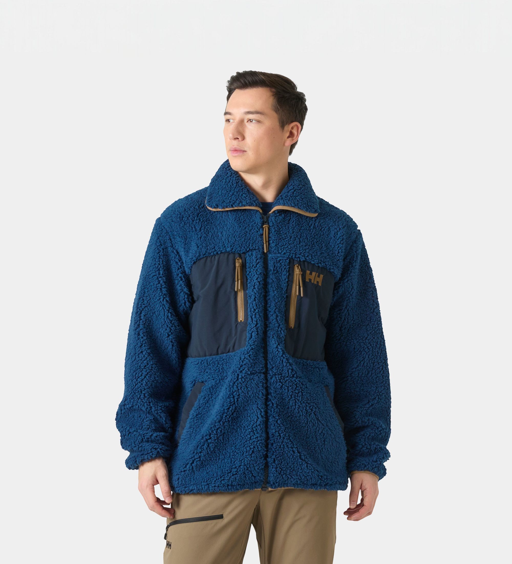 Helly Hansenvoor mannen. 48379 Moonlit Pile fleecejack blauw (XXL), Casual, Buiten, Gerecycled polyester, Marineblauw