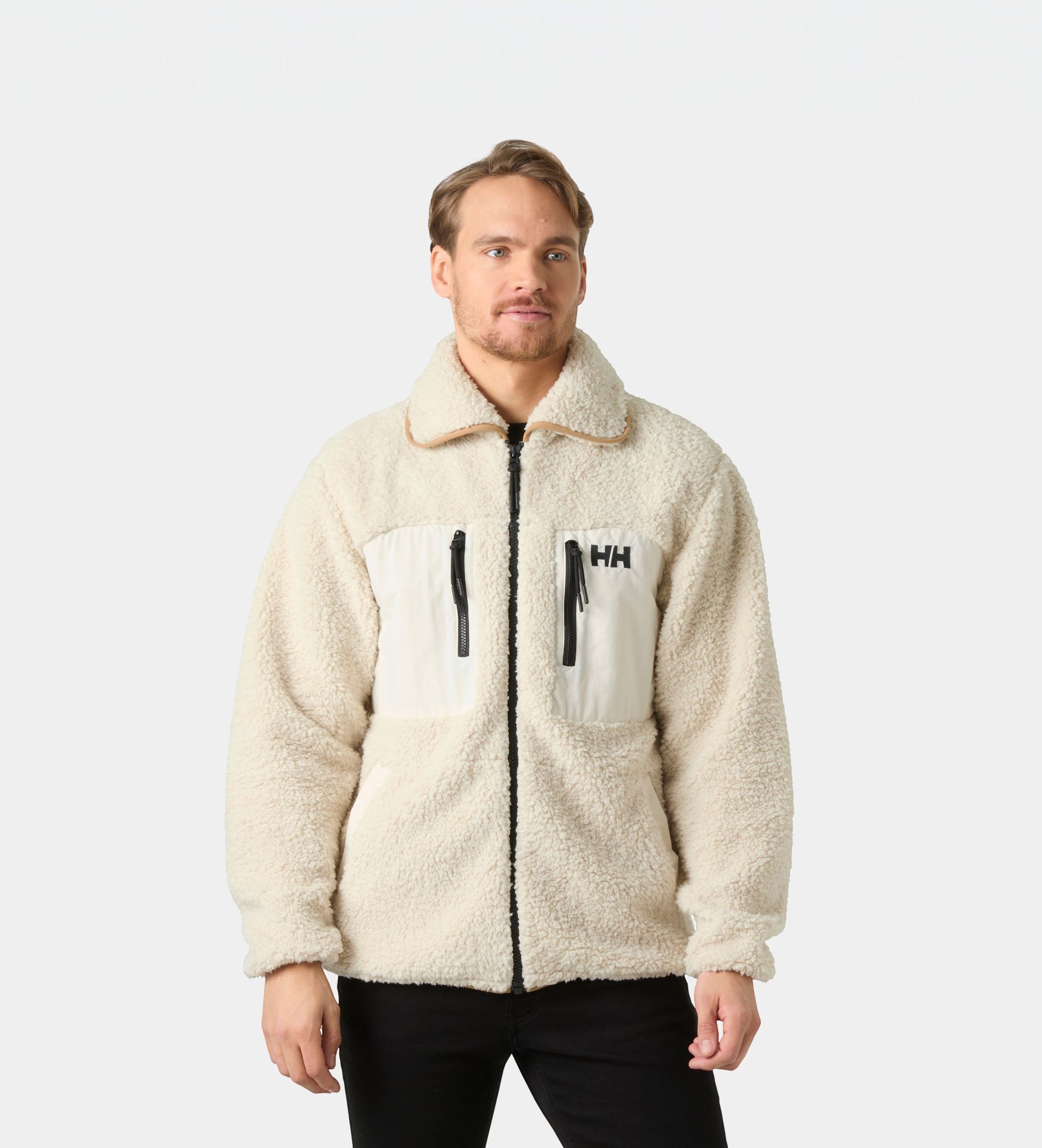Helly Hansenvoor mannen. 48379 Beige Moonlit Pile fleecejack (S), Casual, Gerecycled polyester