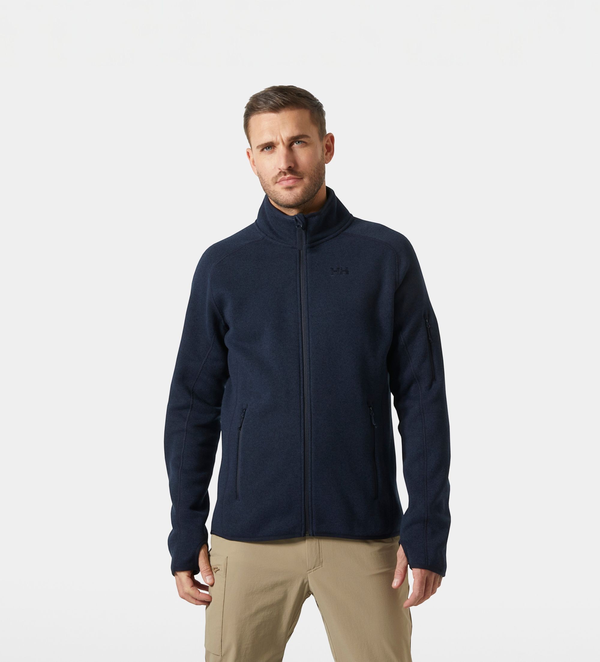 Helly Hansenvoor mannen. 49429 Varde 2.0 fleecejack marineblauw (XL), Casual, Polyester, Buiten