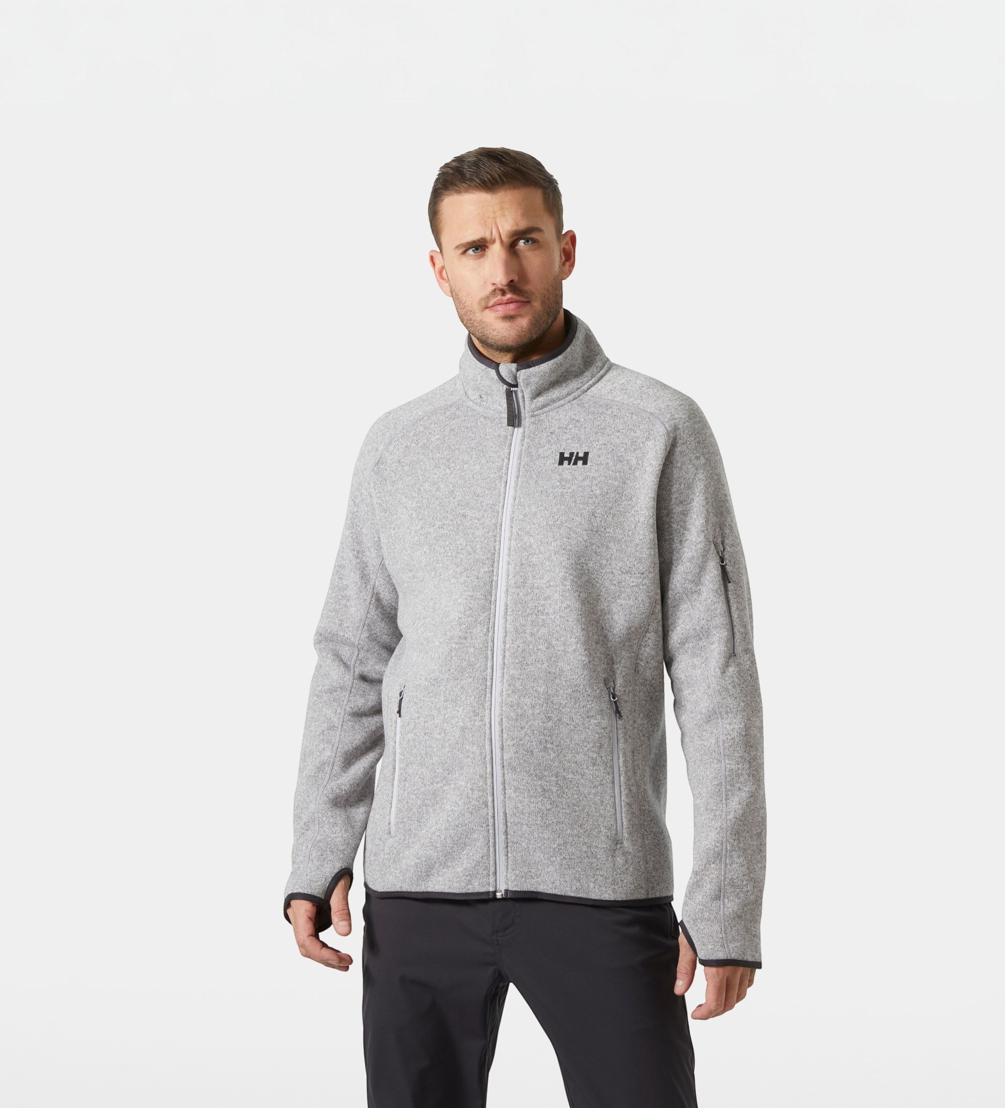 Helly Hansenvoor mannen. 49429 Varde 2.0 fleecejack grijs (M), Casual, Polyester, Buiten