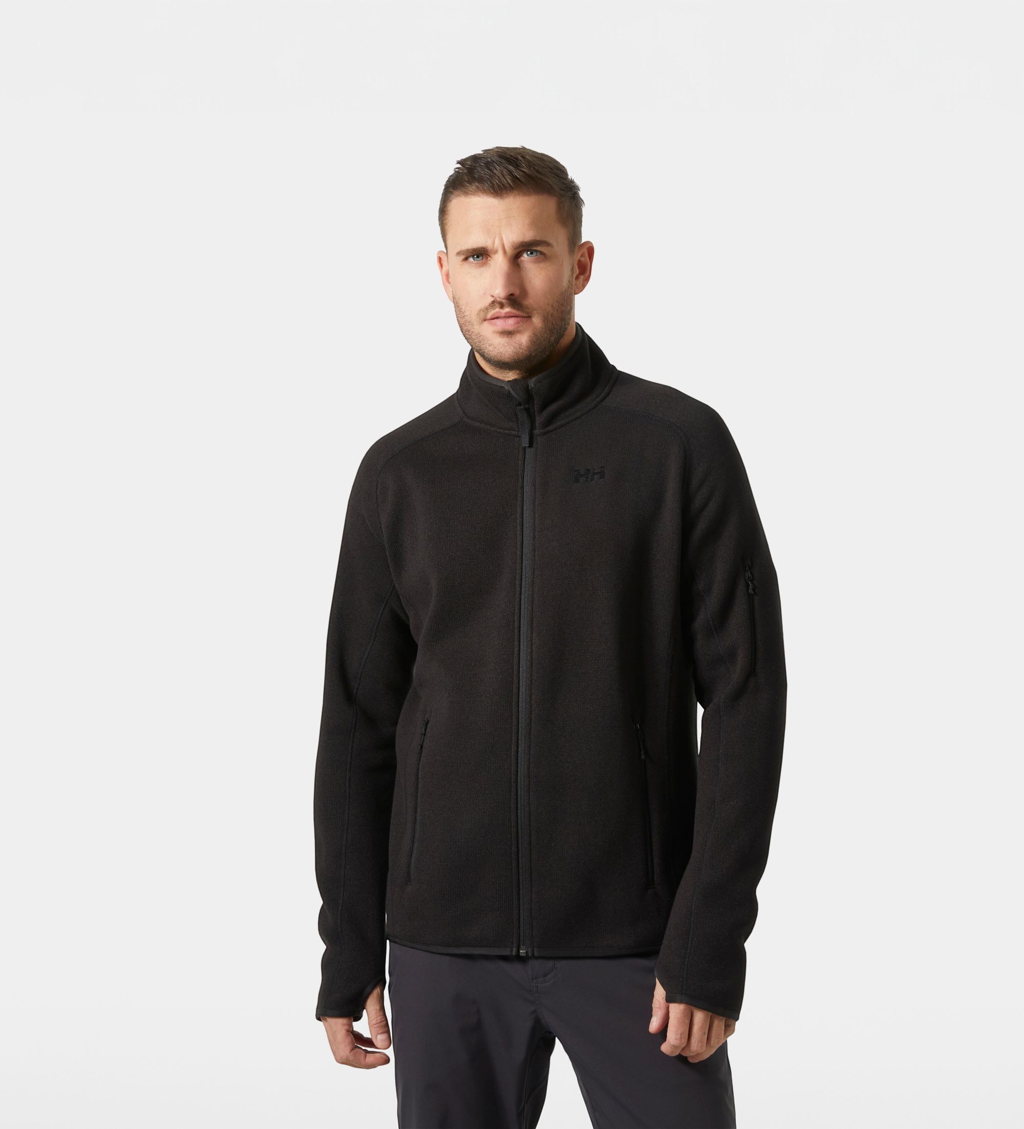 Helly Hansenvoor mannen. 49429 Varde 2.0 fleecejack zwart (M), Casual, Polyester, Buiten
