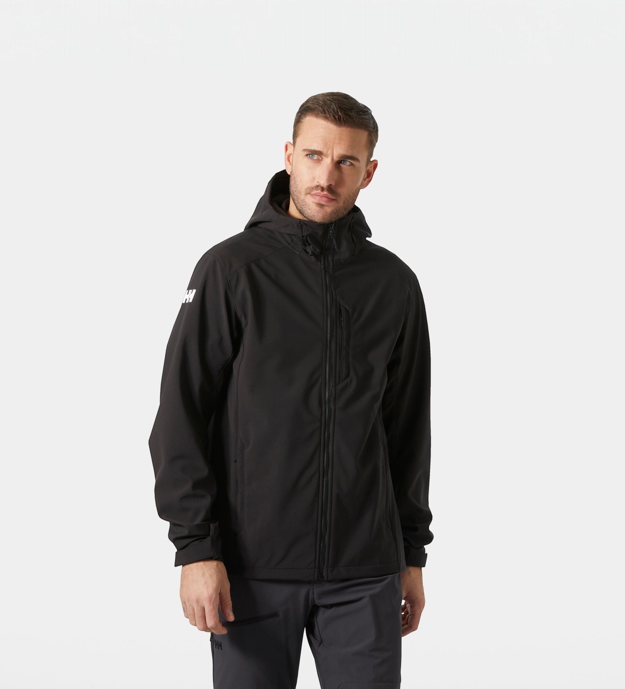 Helly Hansenvoor mannen. 62987 Softshell jack met capuchon Paramount zwart (L), Casual, Polyester, Buiten