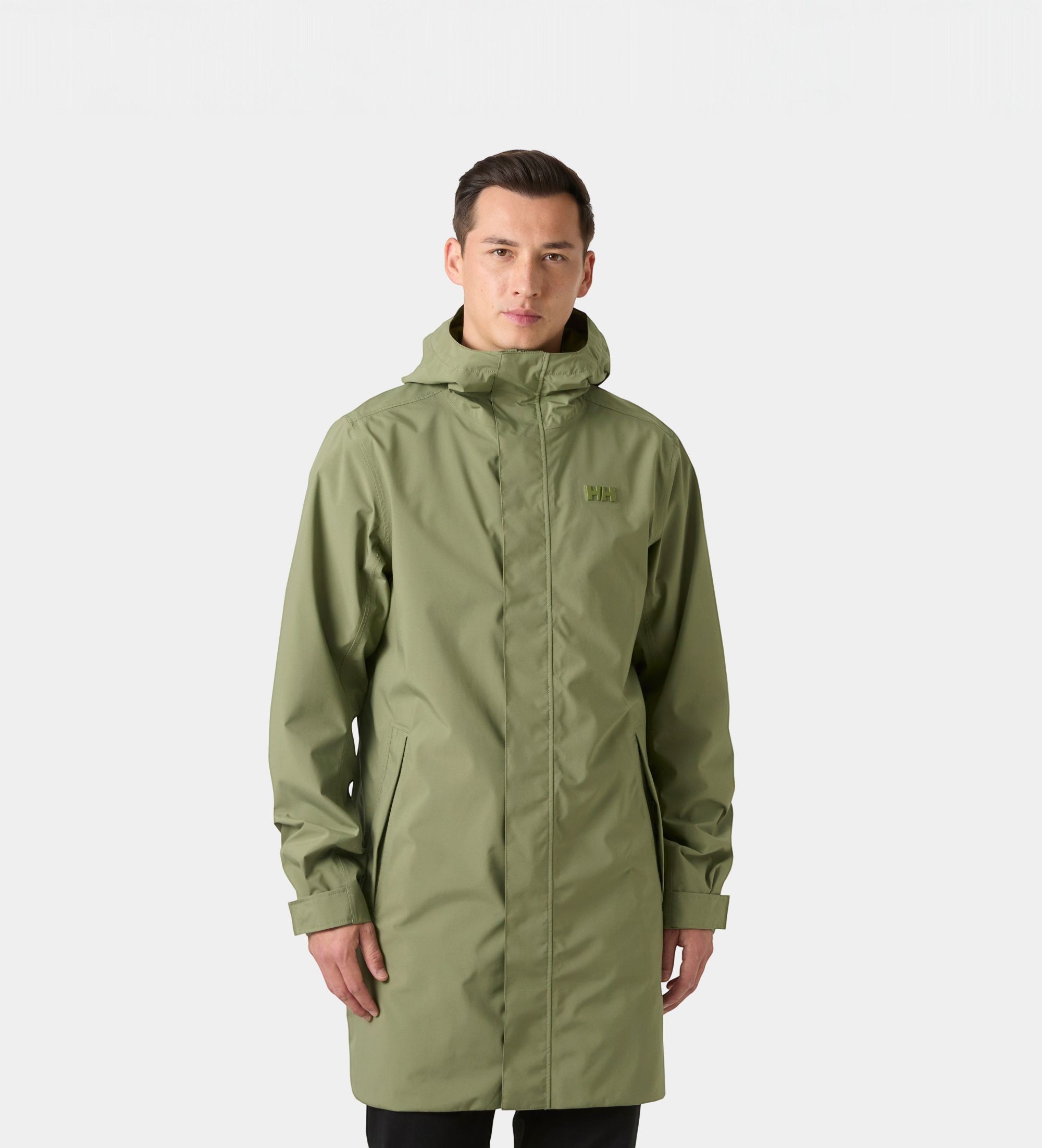 Helly Hansenvoor mannen. 54605 Brussel regenjas groen (S), Casual, Polyester, Buiten