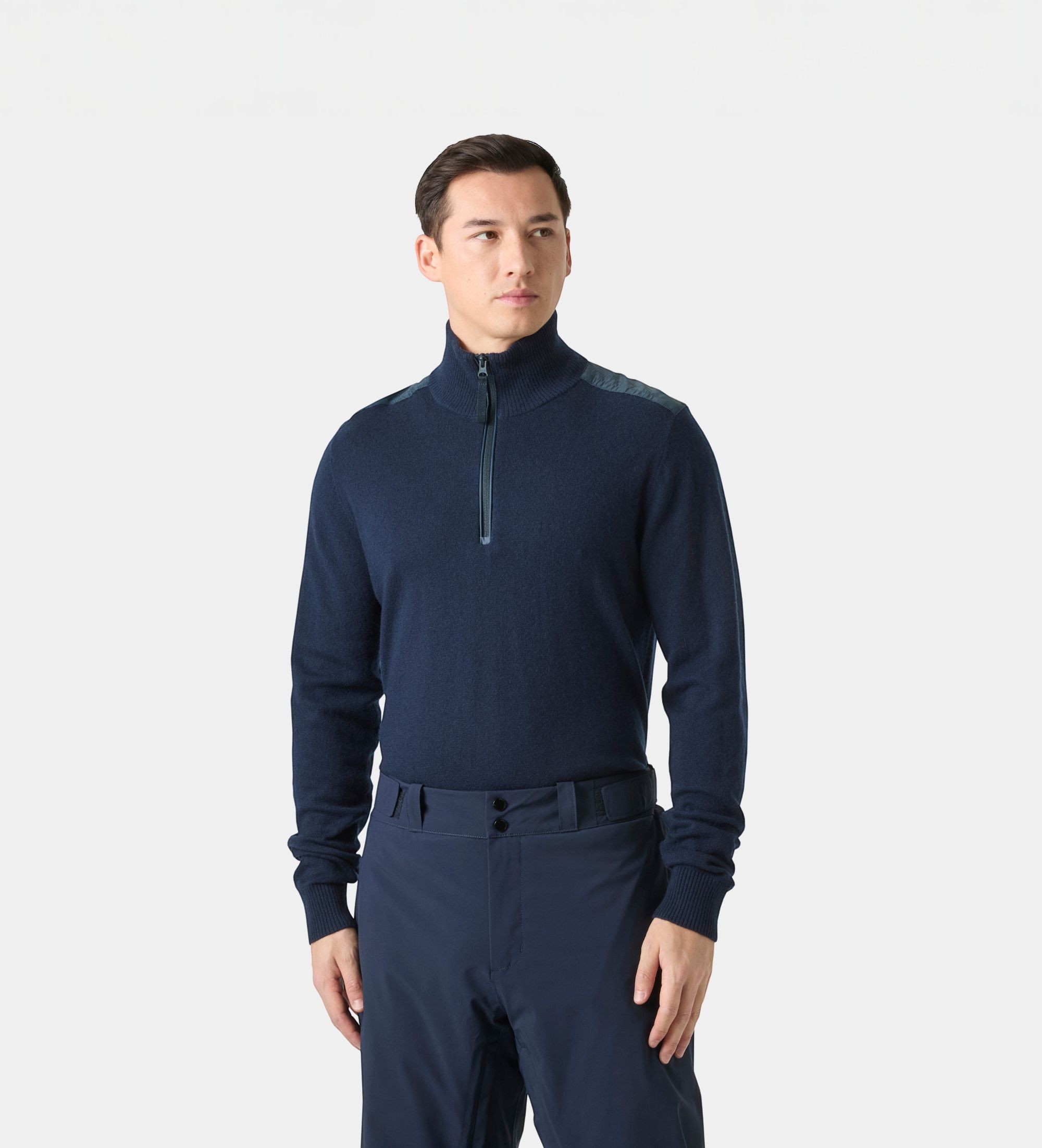 Helly Hansenvoor mannen. 54647 Afton trui met halve rits marineblauw (XL), Casual, Wol