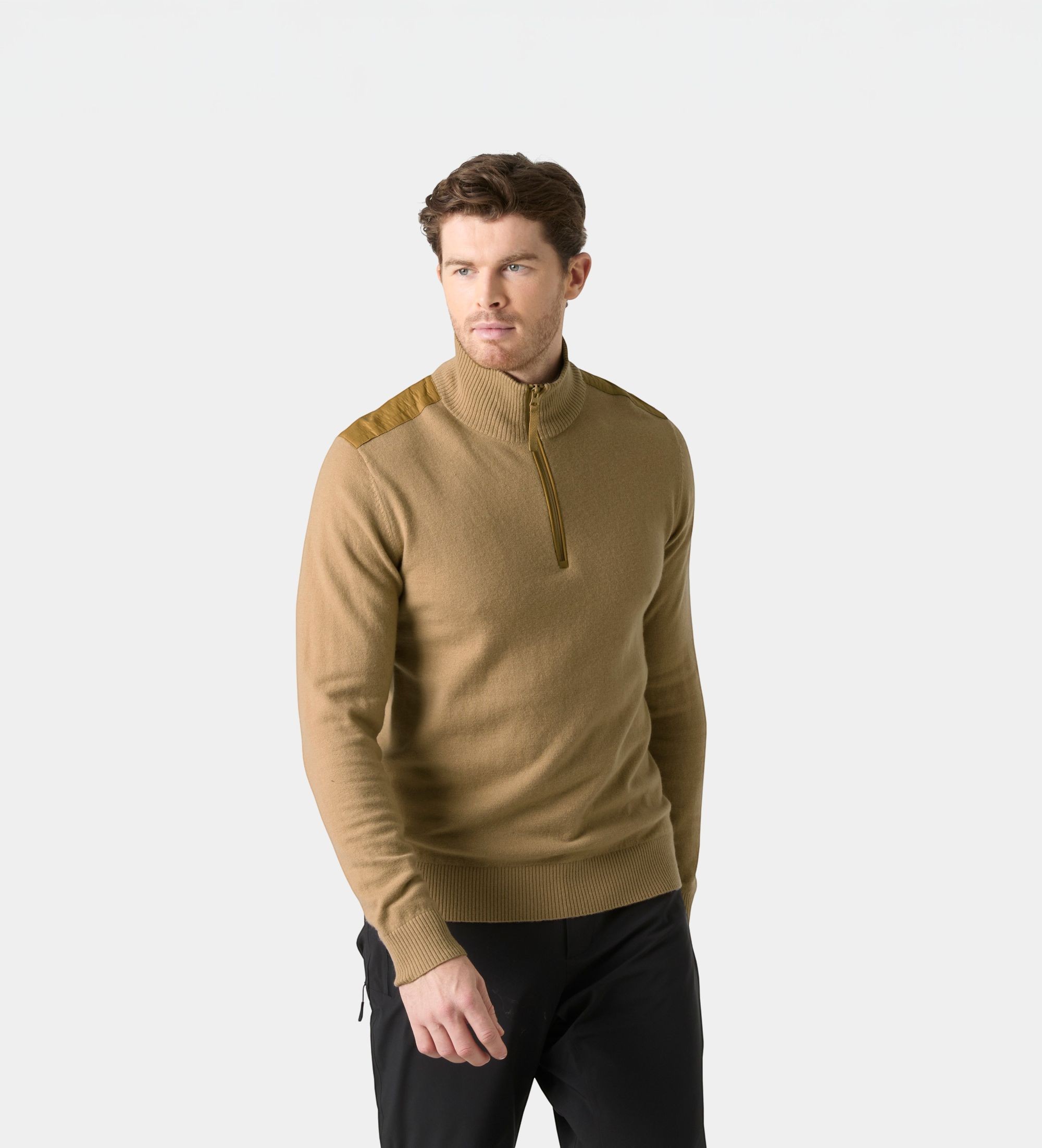 Helly Hansenvoor mannen. 54647 Afton halfrits trui beige (XXL), Casual, Wol