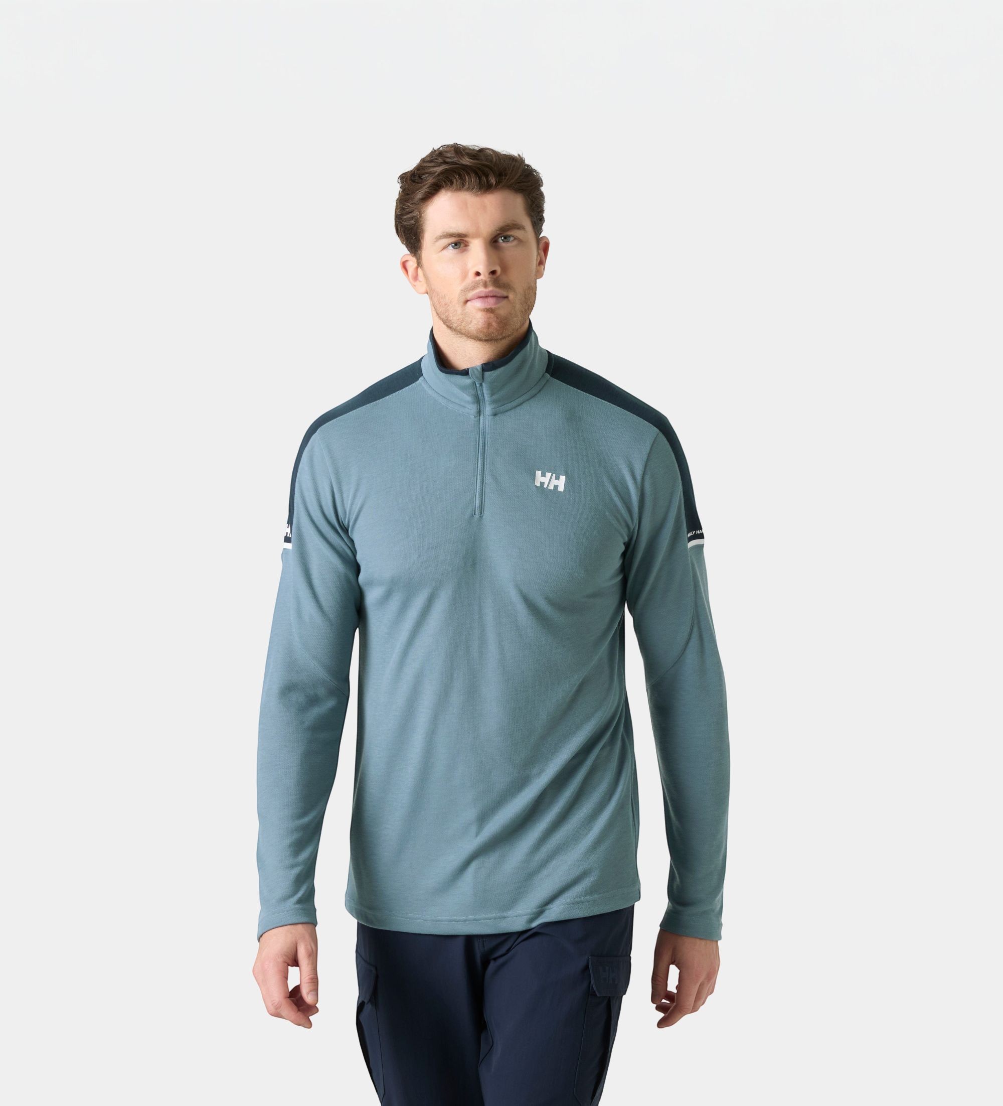 Helly Hansenvoor mannen. 34611 Blauw gewassen HP 1/2 Zip trui (M), Casual, Sportief, Polyester