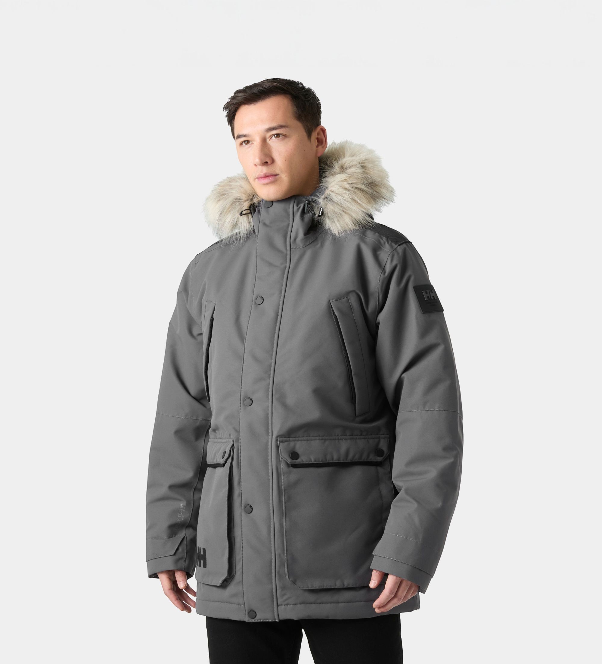 Helly Hansenvoor mannen. 54607 Grijze Arctic Boreal parka (XL), Casual, Grijs, Gerecycled polyester