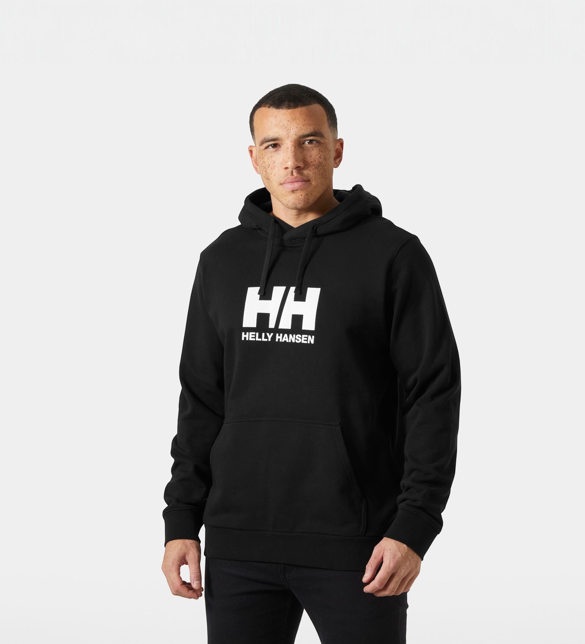 Helly Hansenvoor mannen. 54582 Sweatshirt met capuchon HH Logo zwart (XXL), Casual, Katoen