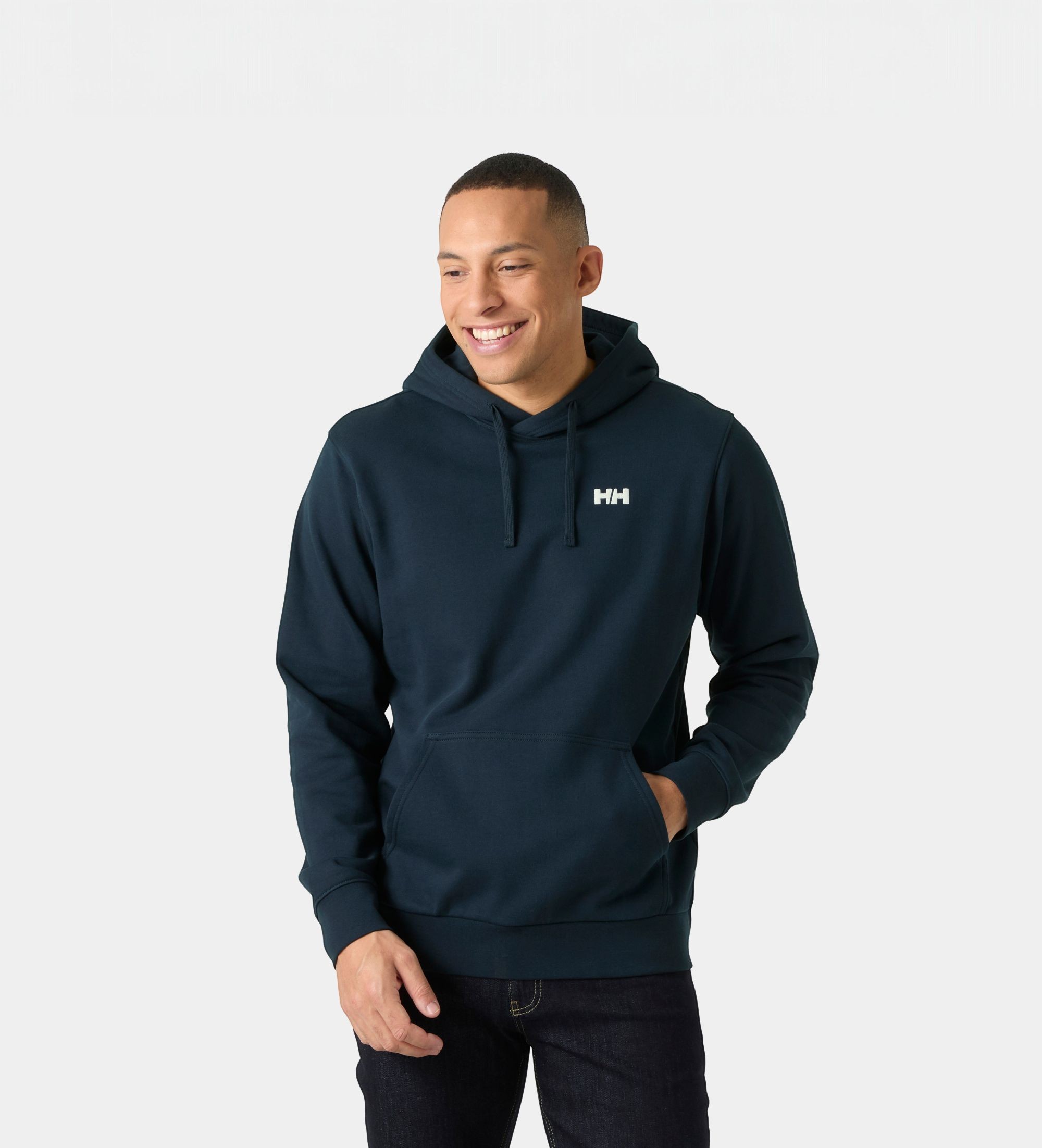 Helly Hansenvoor mannen. 54656 HH Staple hoodie marineblauw (M), Casual, Katoen