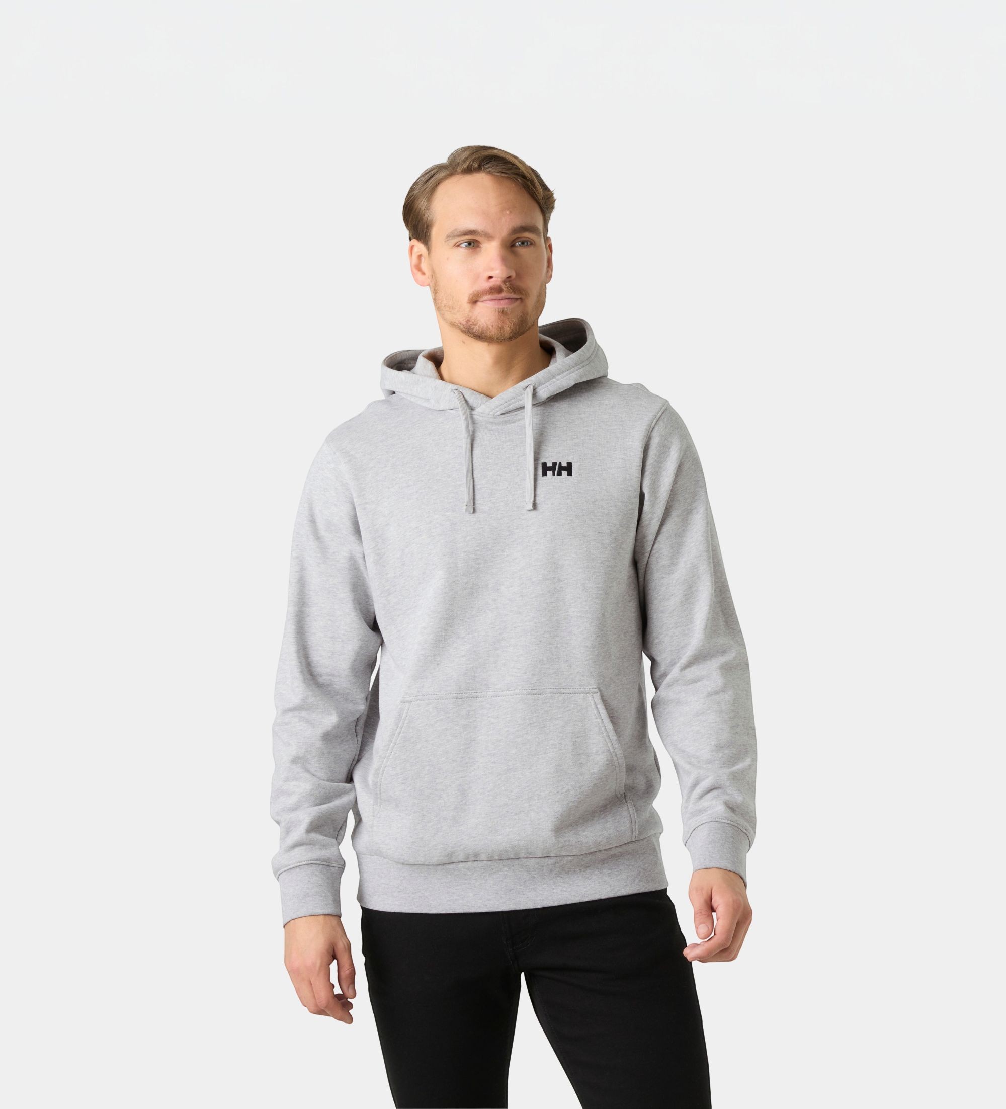 Helly Hansenvoor mannen. 54656 HH Staple hoodie grijs (S), Casual, Katoen