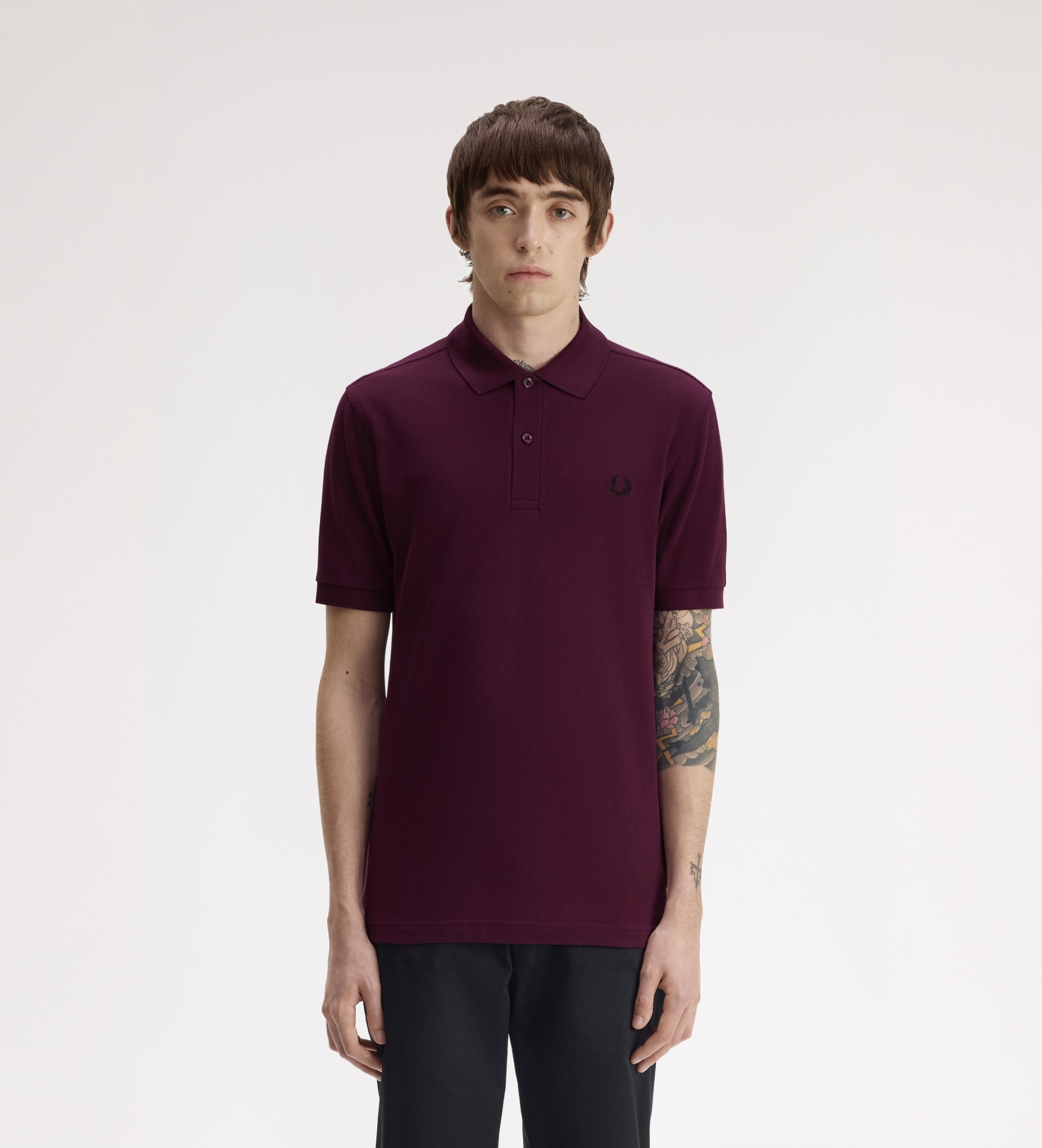 Fred Perryvoor mannen. M6000 Effen granaatrode polo (XXL), Casual, Granaatappel, Katoen, Korte mouwen