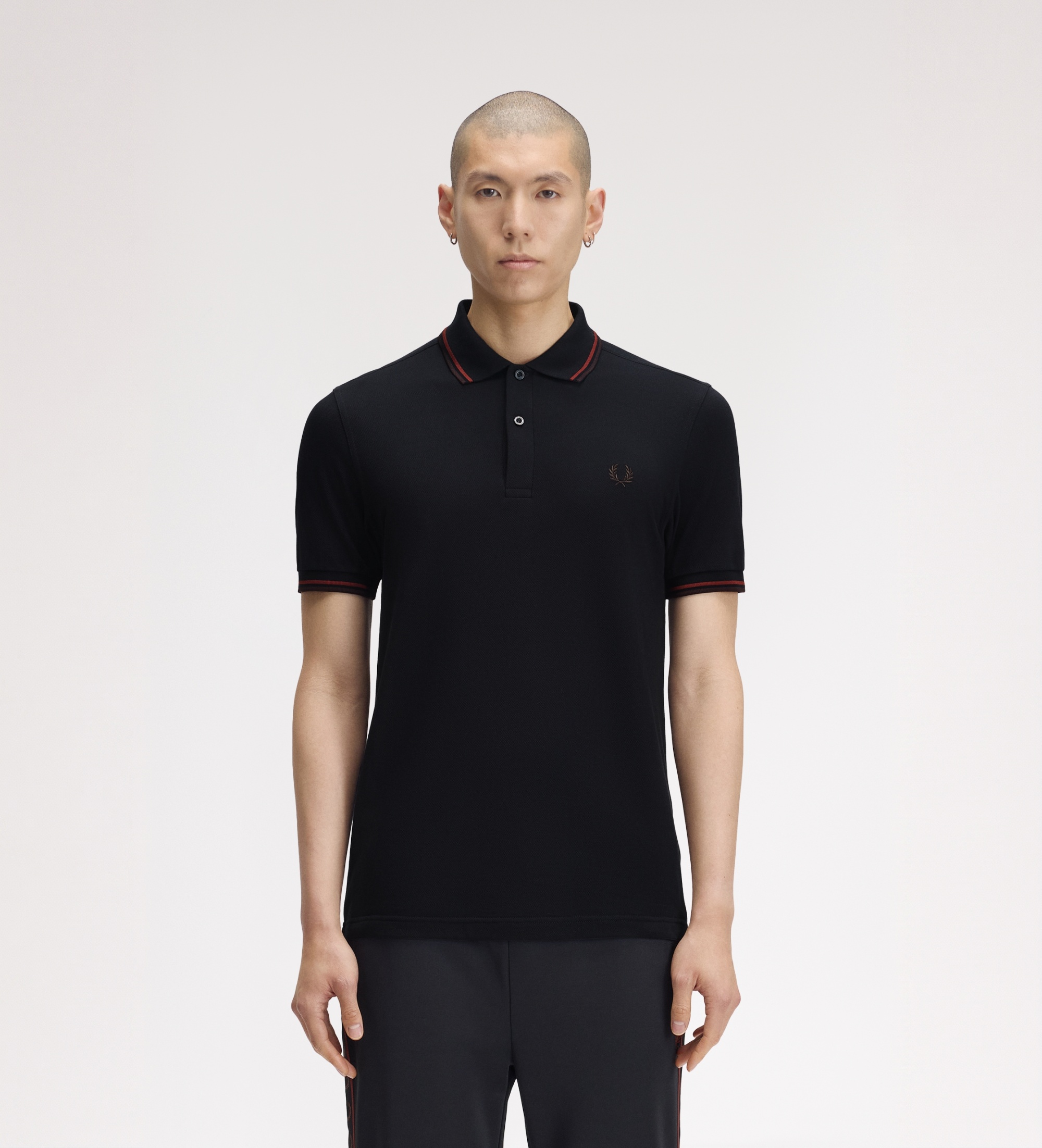 Fred Perryvoor mannen. M3600 Twin Tipped polo marineblauw (M), Casual, Katoen, Korte mouwen