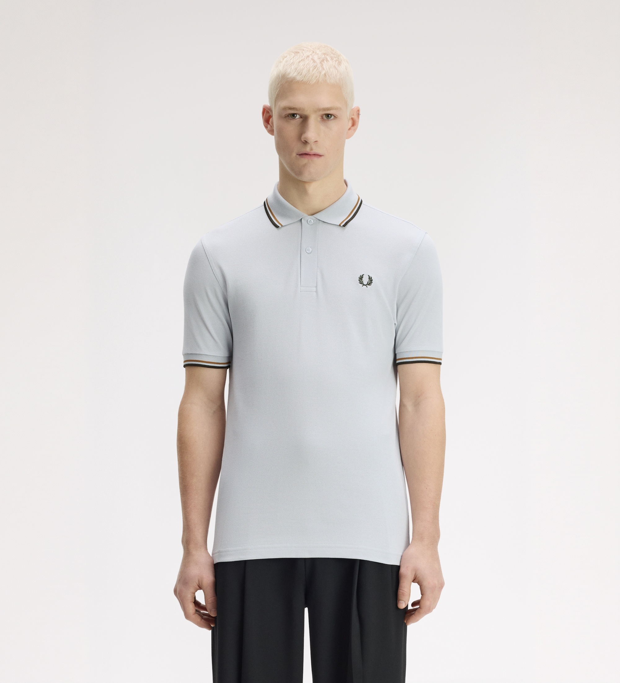 Fred Perryvoor mannen. M3600 Twin Tipped polo donkerblauw (L), Casual, Katoen, Korte mouwen