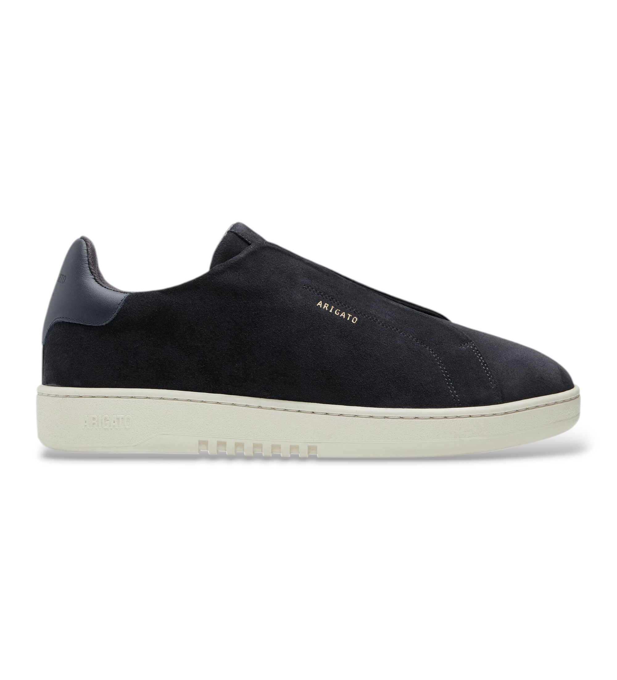 Axel Arigatovoor mannen. F3054003 Suède Dice Laceless sneakers zonder veters, marineblauw (41), Plat, Geen, Casual