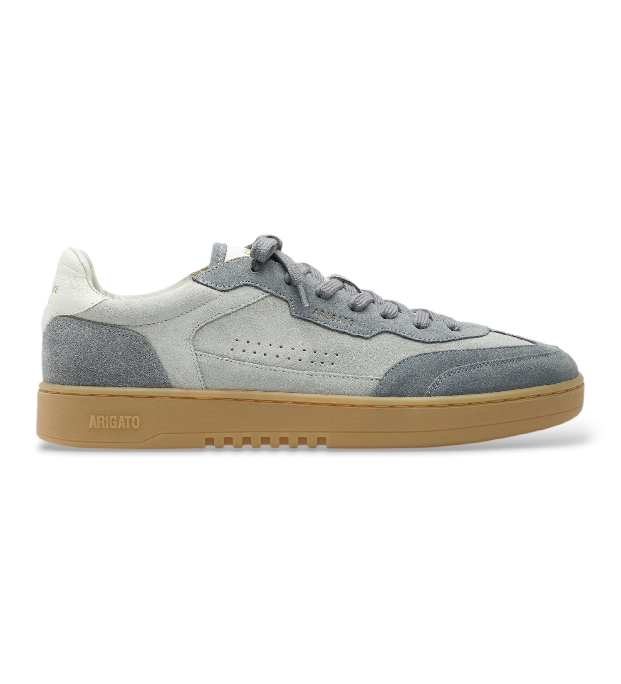 Axel Arigatovoor mannen. F3485002 Leren sneakers Dice T-Toe grijs (40), Leer, Plat, Veters, Casual