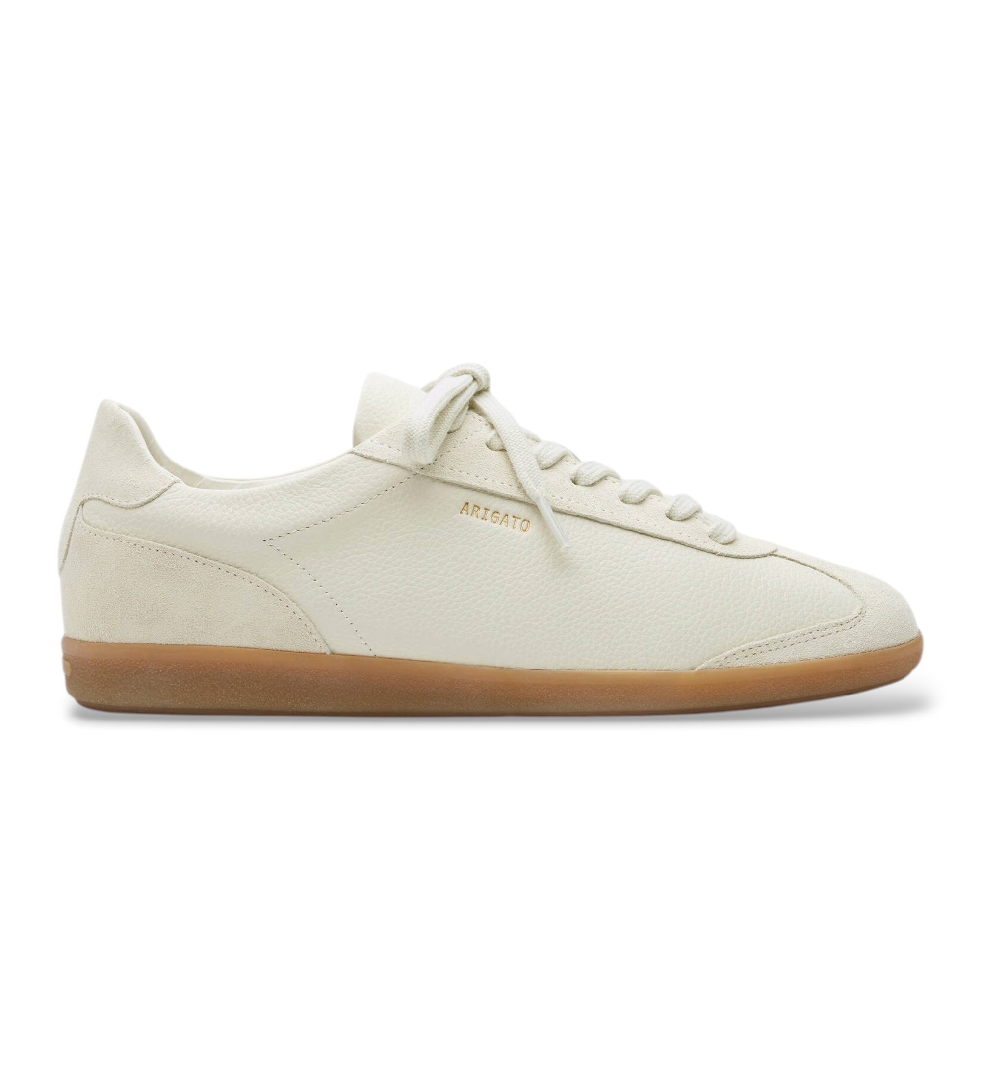 Axel Arigatovoor mannen. F4066002 Zane leren sneakers wit crème (43), Leer, Plat, Veters, Casual