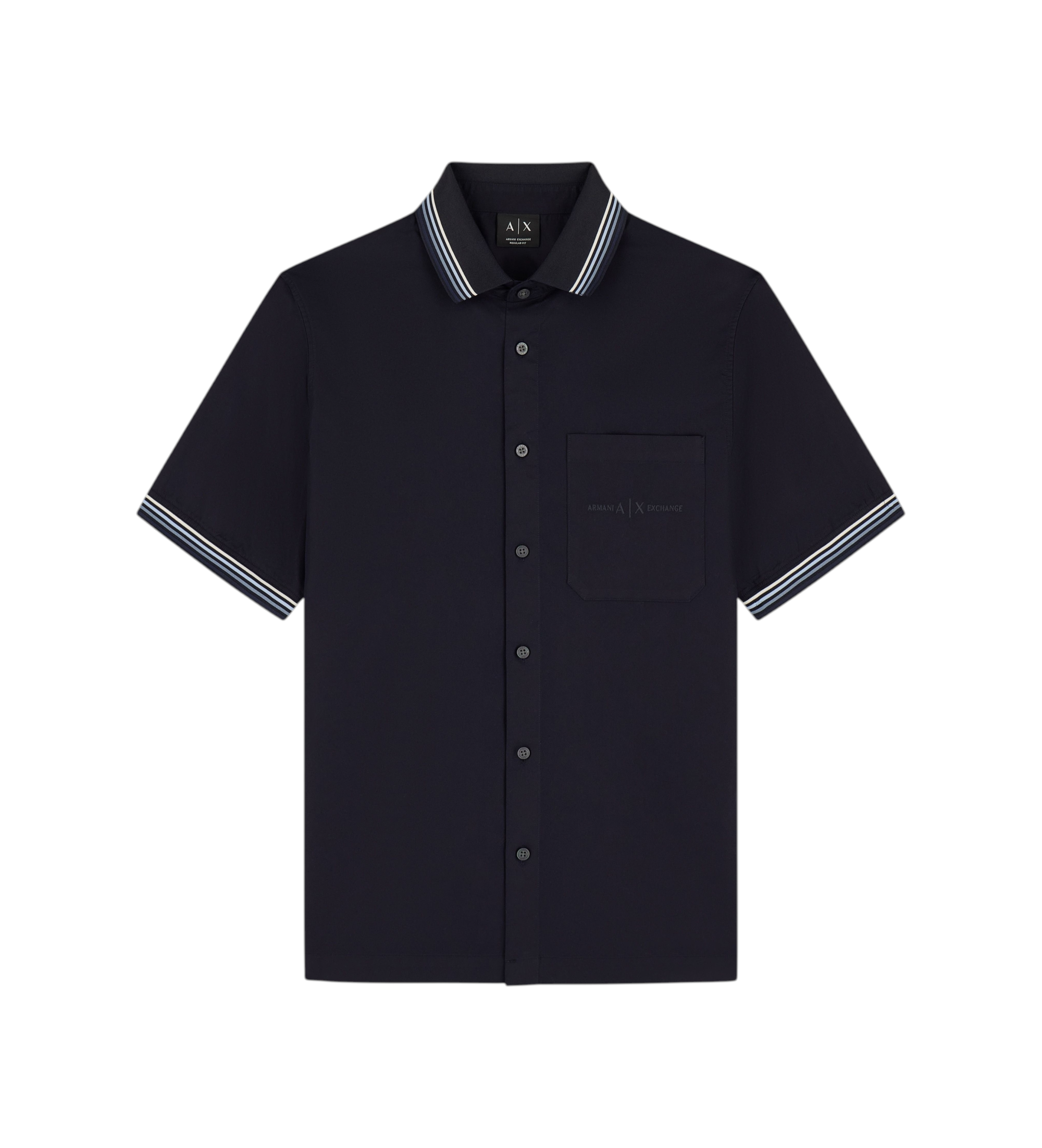 A|X Armani Exchange für Herren. XM002110AF22640UB101 Informelles Poloshirt marineblau (S), Lässig, Baumwolle, Kurzarm