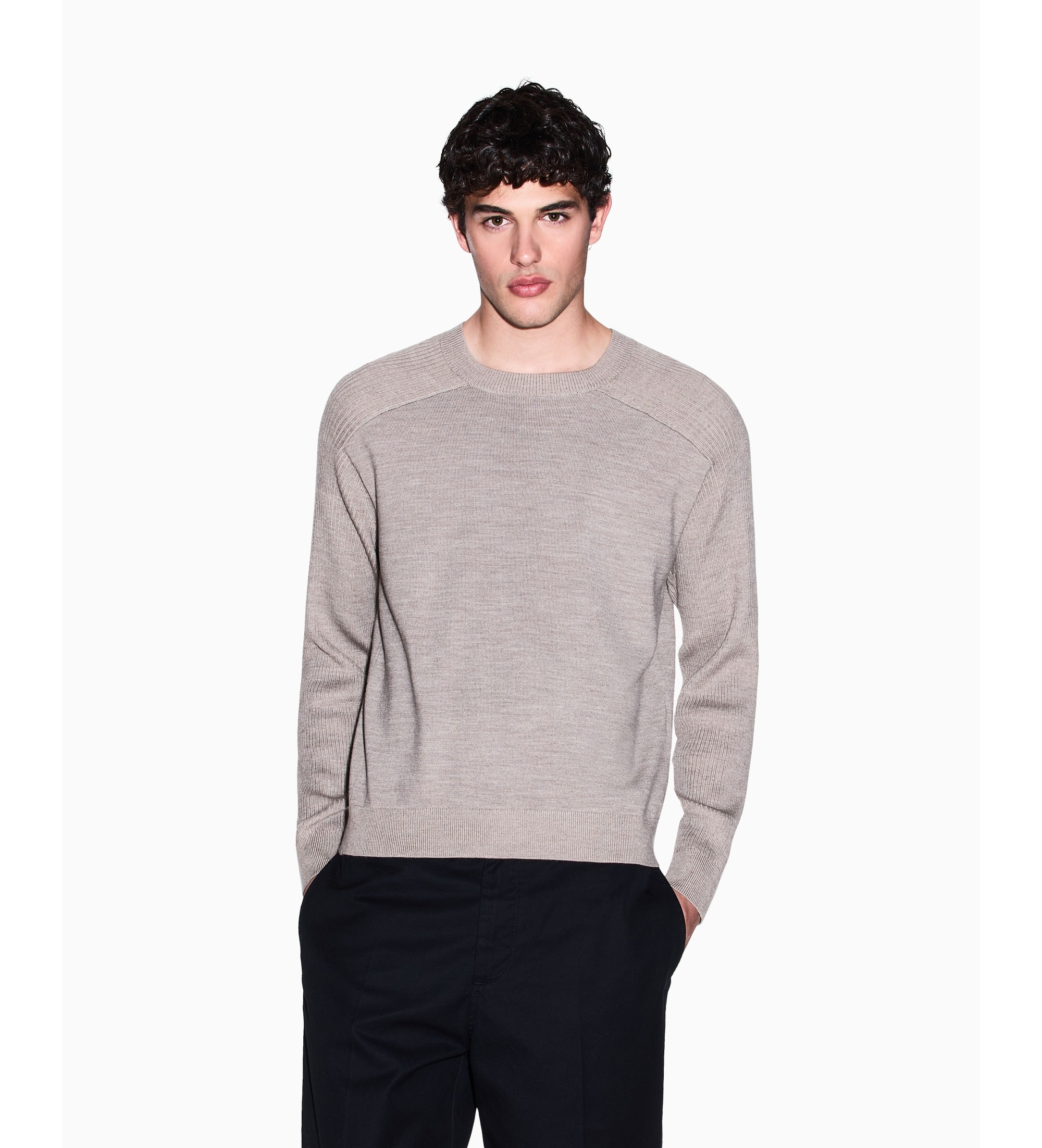 A|X Armani Exchange für Herren. XM002825AF10348O1003 Jersey Textur beige (XXL), Lässig, Wolle