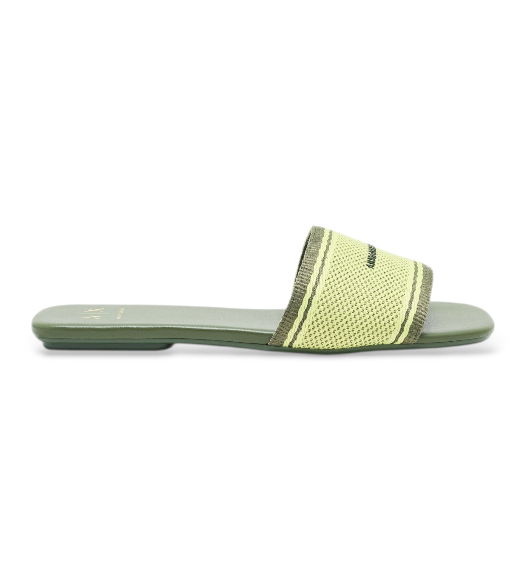A|X Armani Exchange für Damen. XW002569AF22793M7208 Sandalias Renew grün (38), Stoff, Wohnung, Keine, Lässig