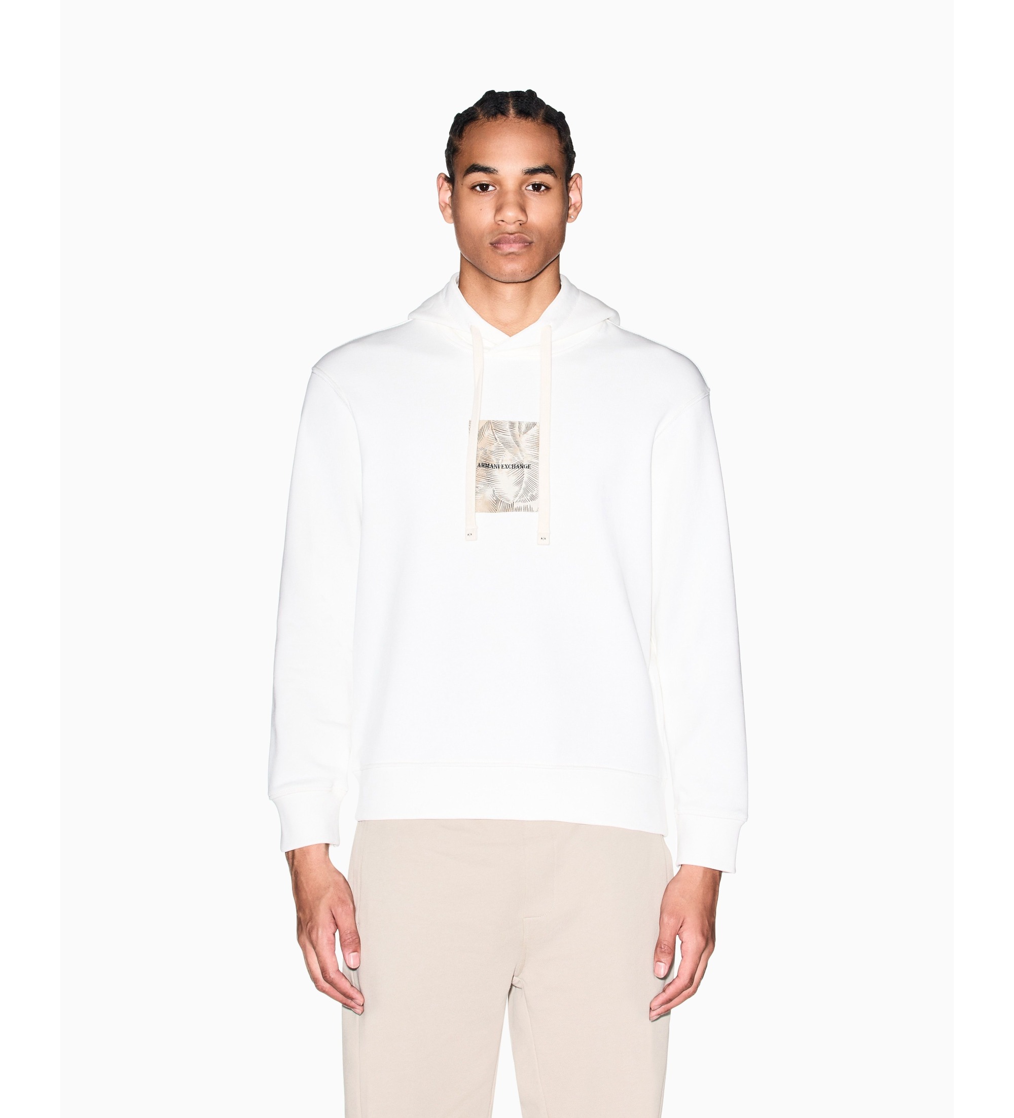 A|X Armani Exchange für Herren. XM002379AF20169U0009 Sweatshirt Terblanco (XL), Weiß, Lässig, Baumwolle