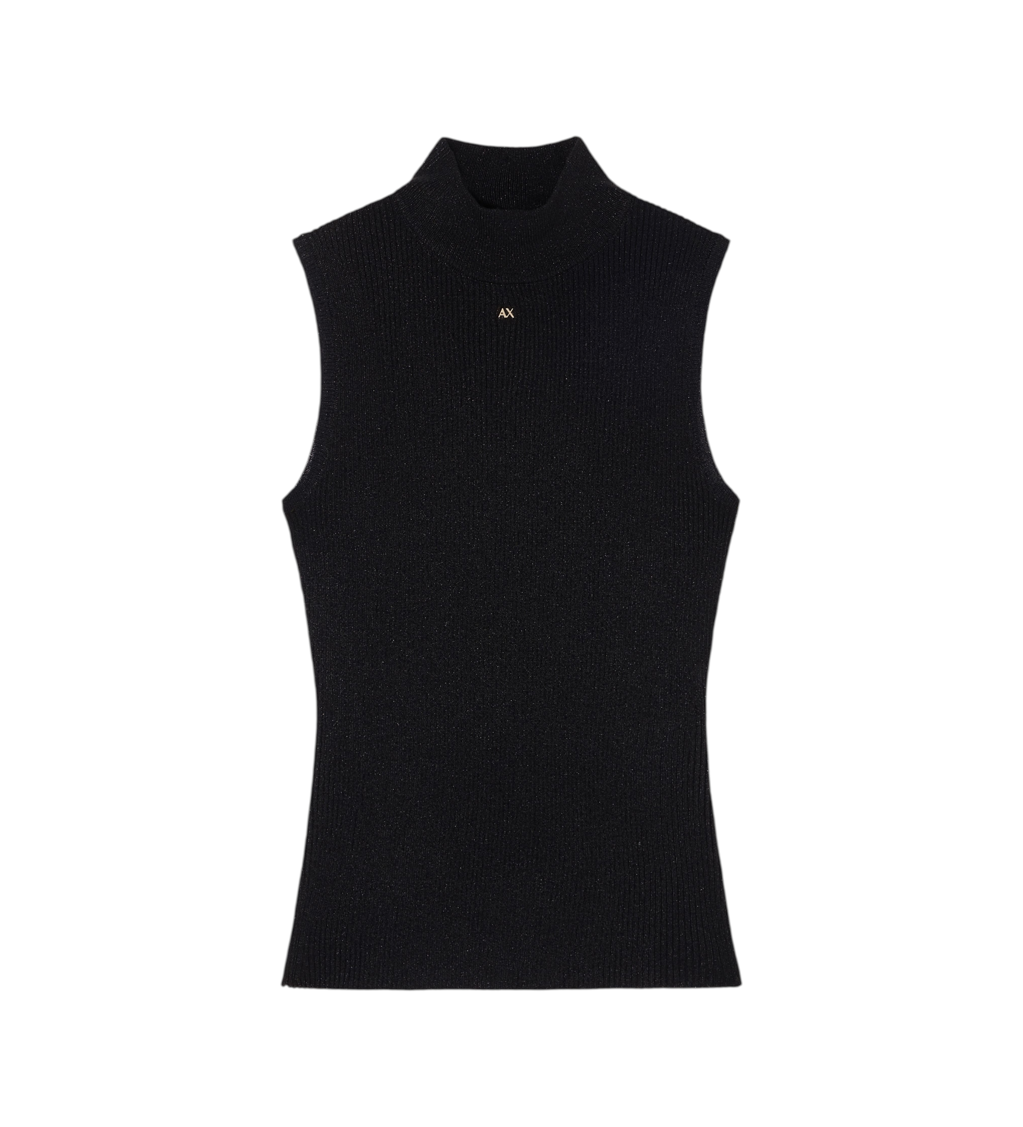 A|X Armani Exchange für Damen. XW001876AF11957MC005 Rollkragen-Top schwarz (XL), Lässig, Viskose