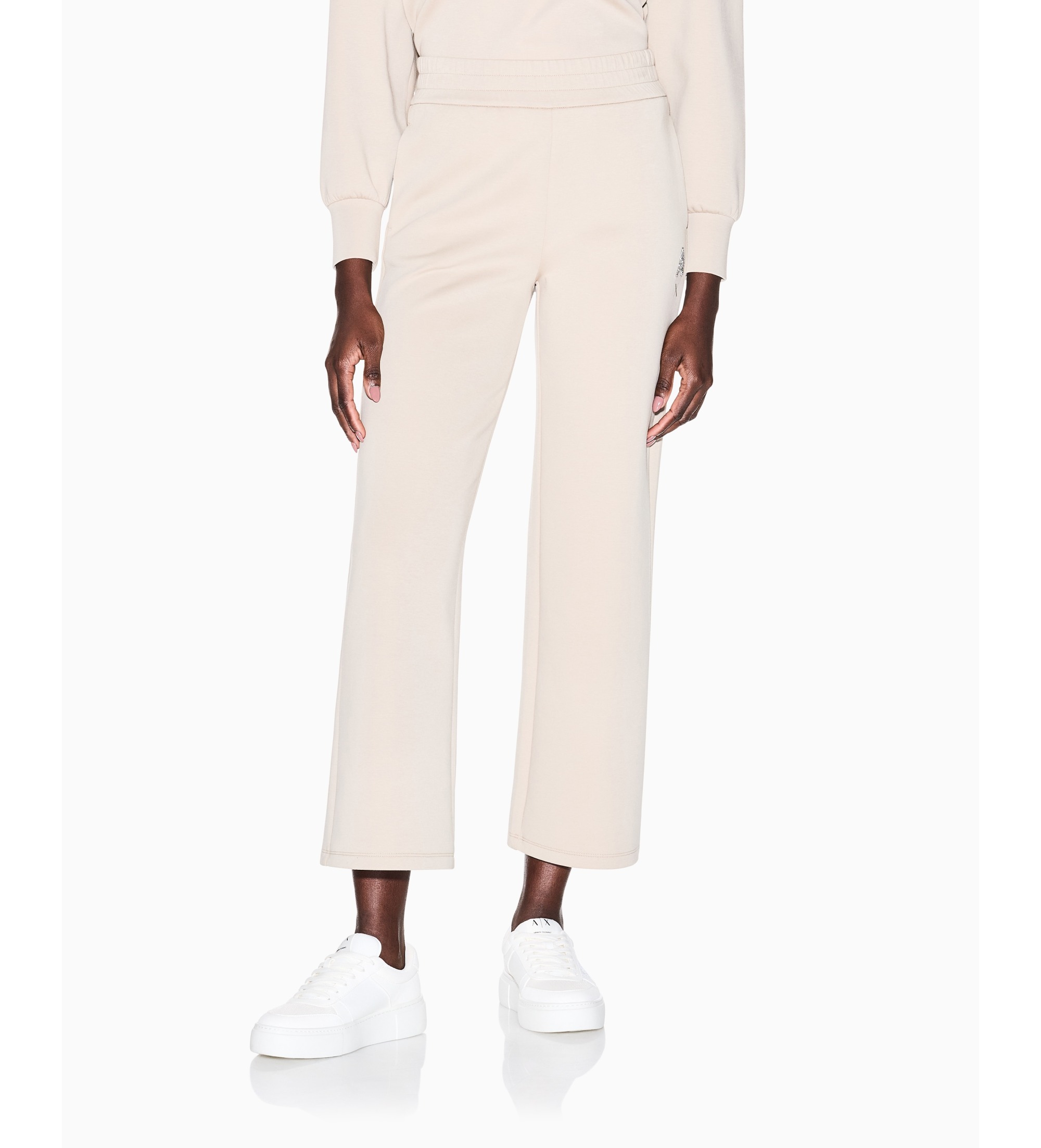 A|X Armani Exchange für Damen. XW002840AF21298U6223 Beige Baumwoll-Jogginghose (XS), Lässig, Baumwolle