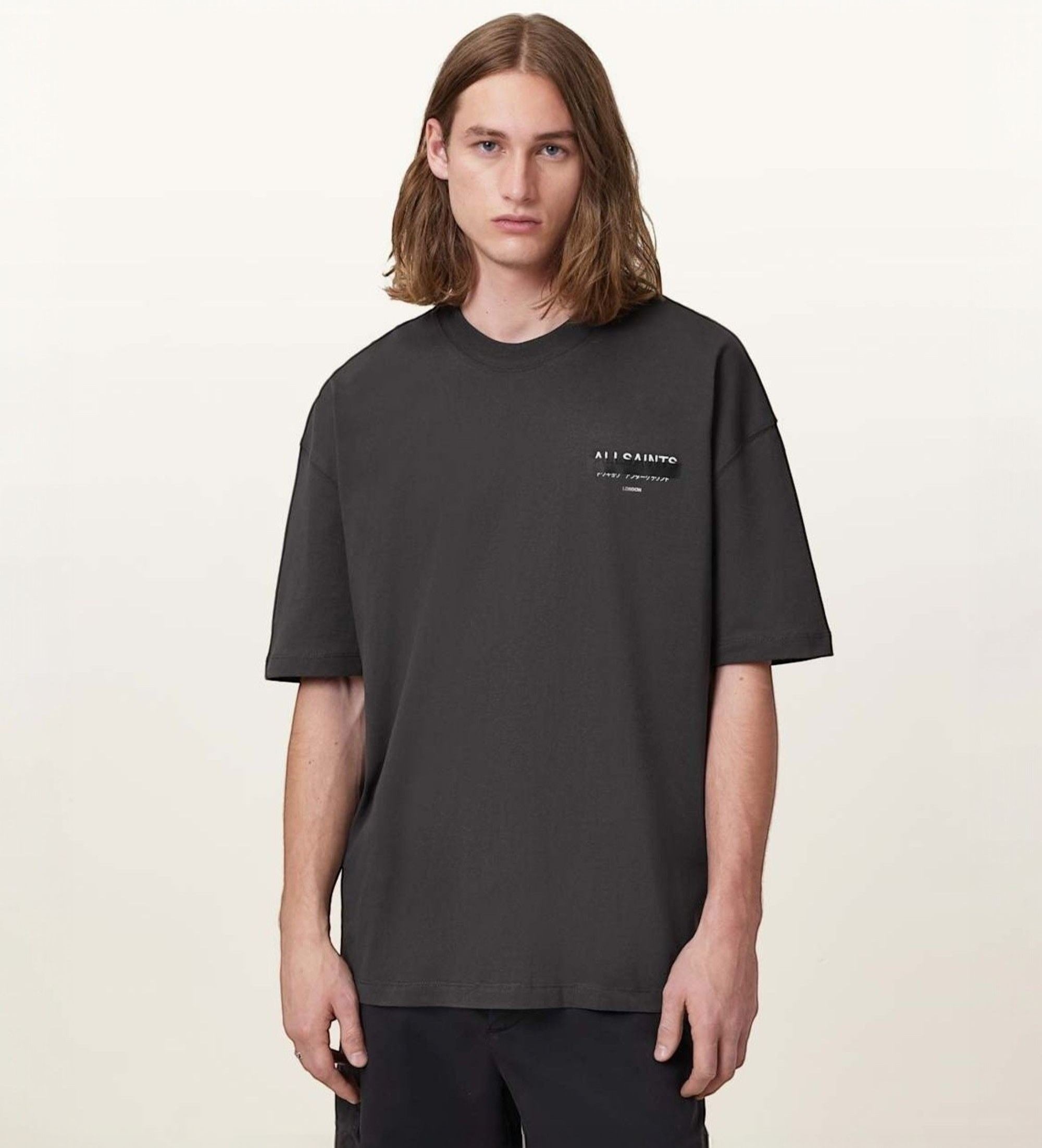 ALL SAINTS für Herren. M002PC Redact T-shirt dunkelgrau (S), Lässig, Baumwolle, Kurzarm